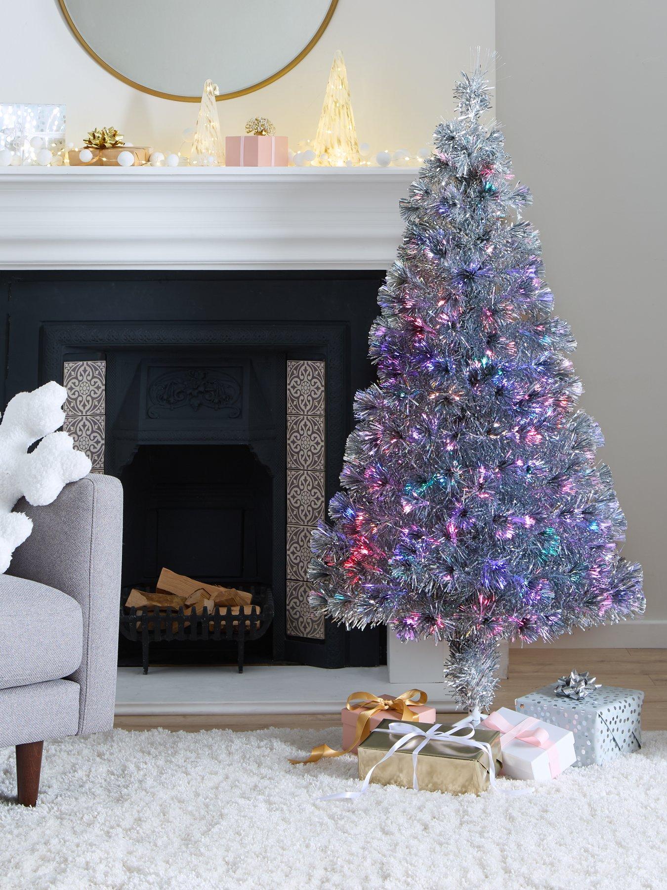 undefined 5ft Silver Fibre Optic Christmas Tree