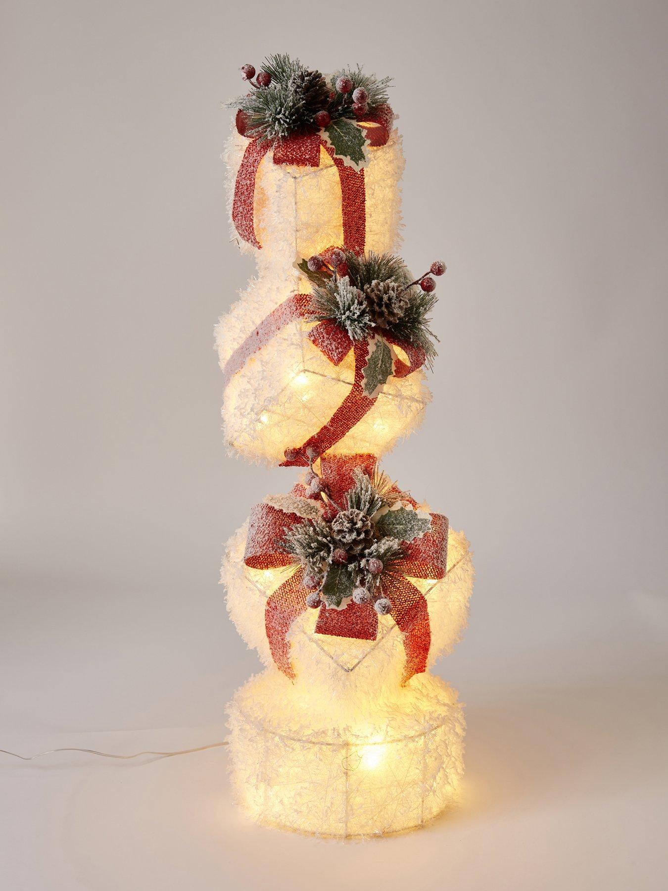 Image 3 of 6 of Very Home Light Up Frosted Present Stack Indoor/Outdoor Christmas Decoration - 78 cm