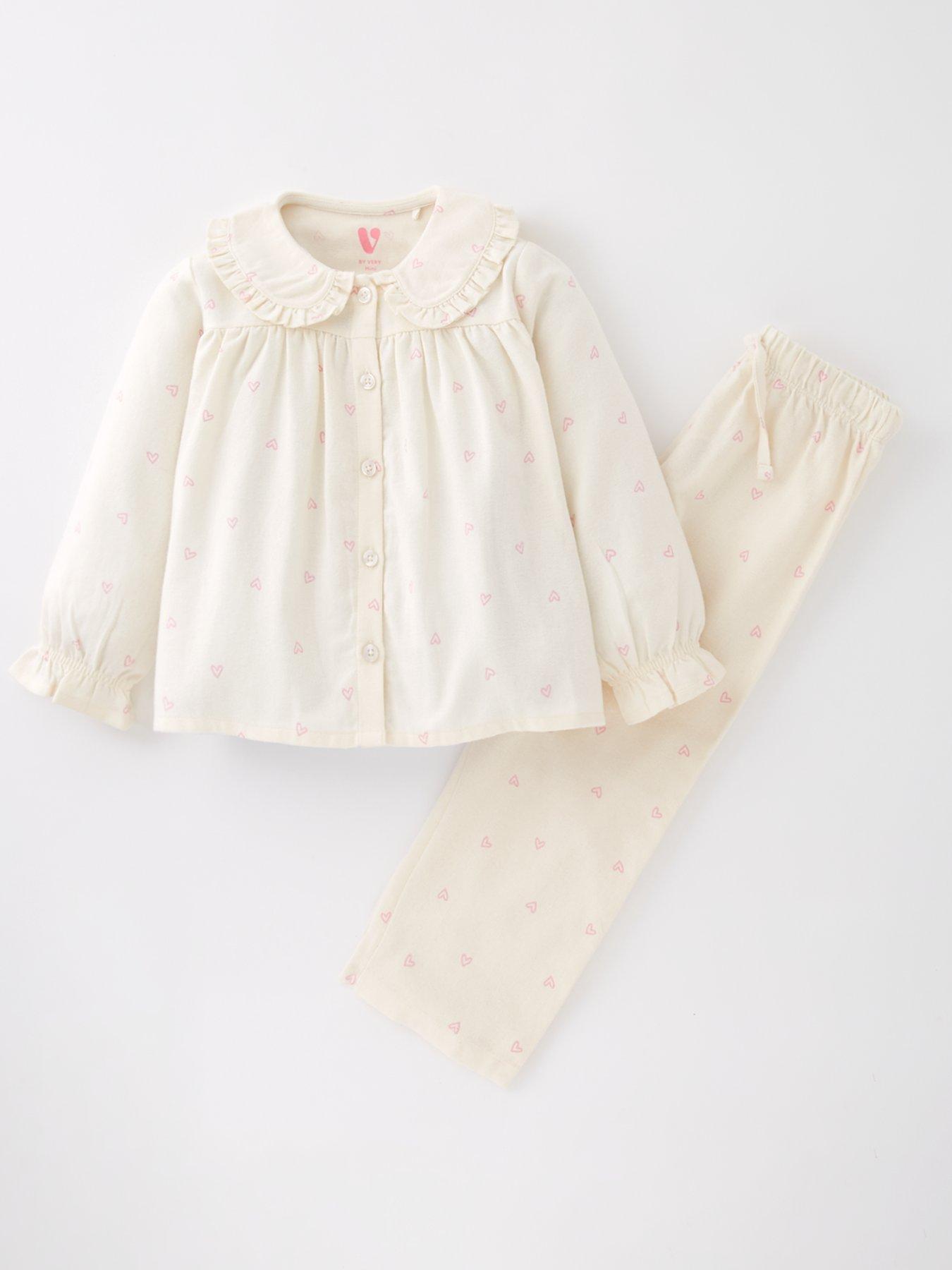 undefined Girls Collar Revere Pyjama Set - Print