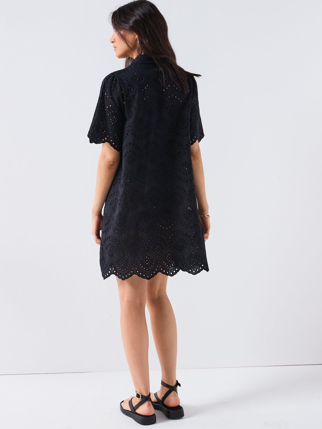  image of only-valais-broderie-shirt-dress-blue