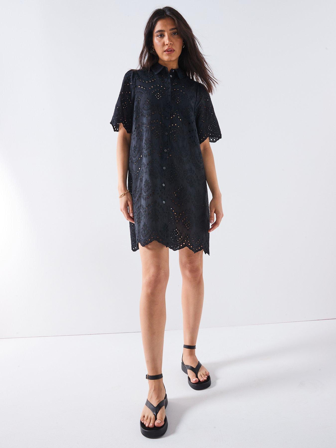  image of only-valais-broderie-shirt-dress-blue