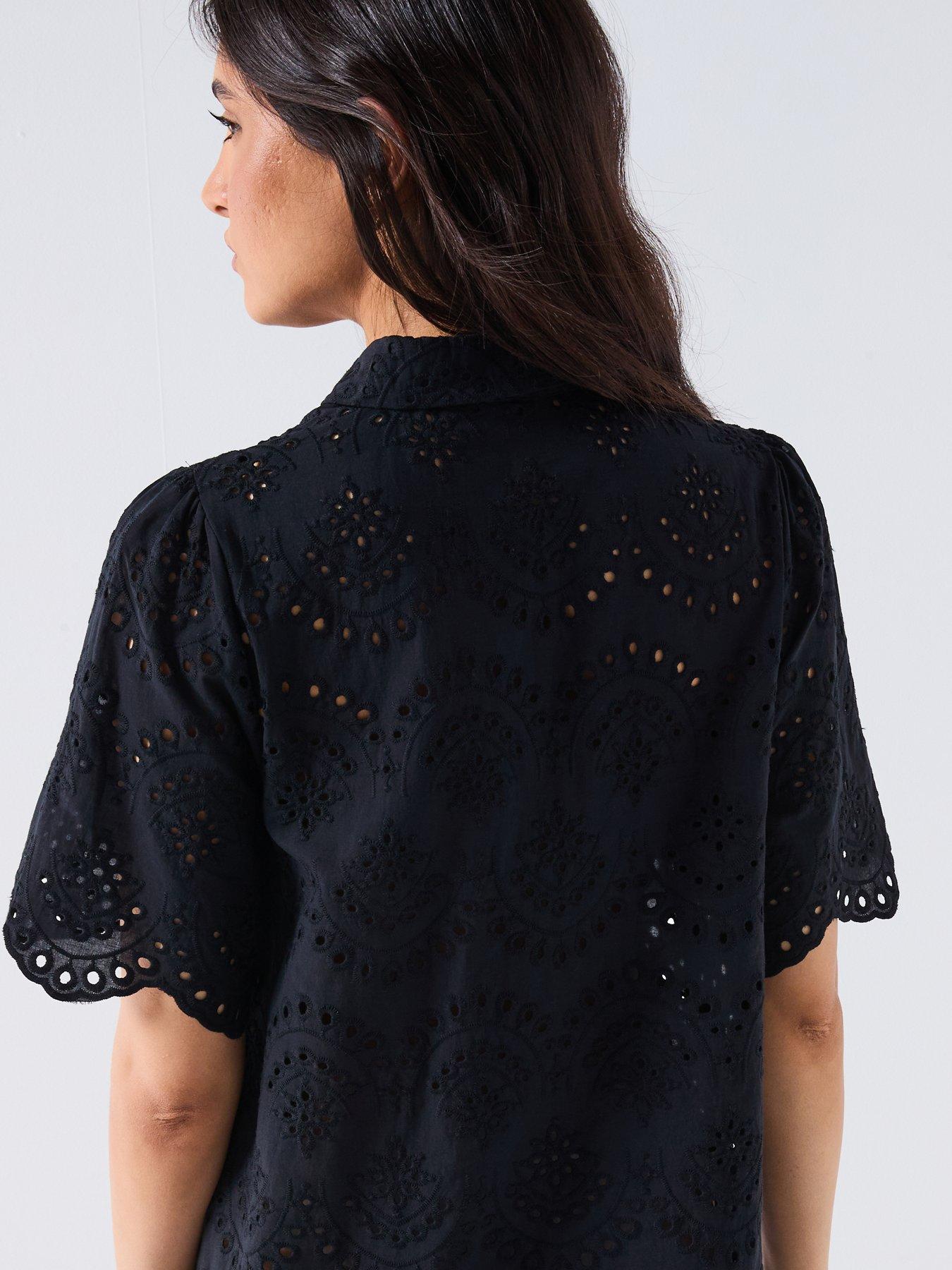  image of only-valais-broderie-shirt-dress-blue