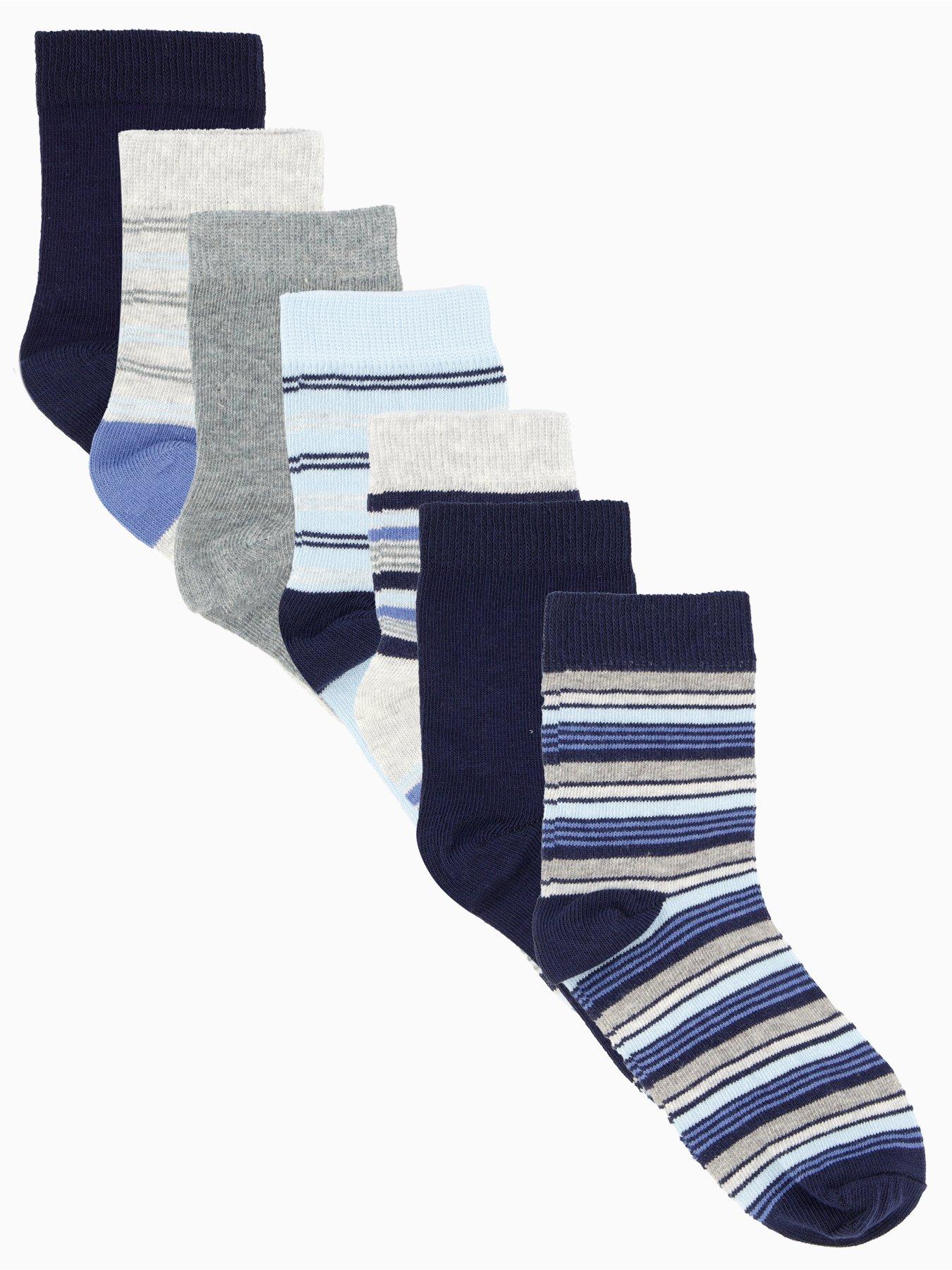 undefined Boys 7 Pack Striped Socks - Multi