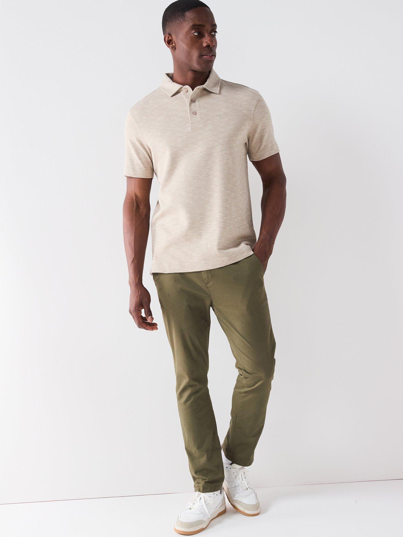  image of barbour-hepple-polo-shirt-beige