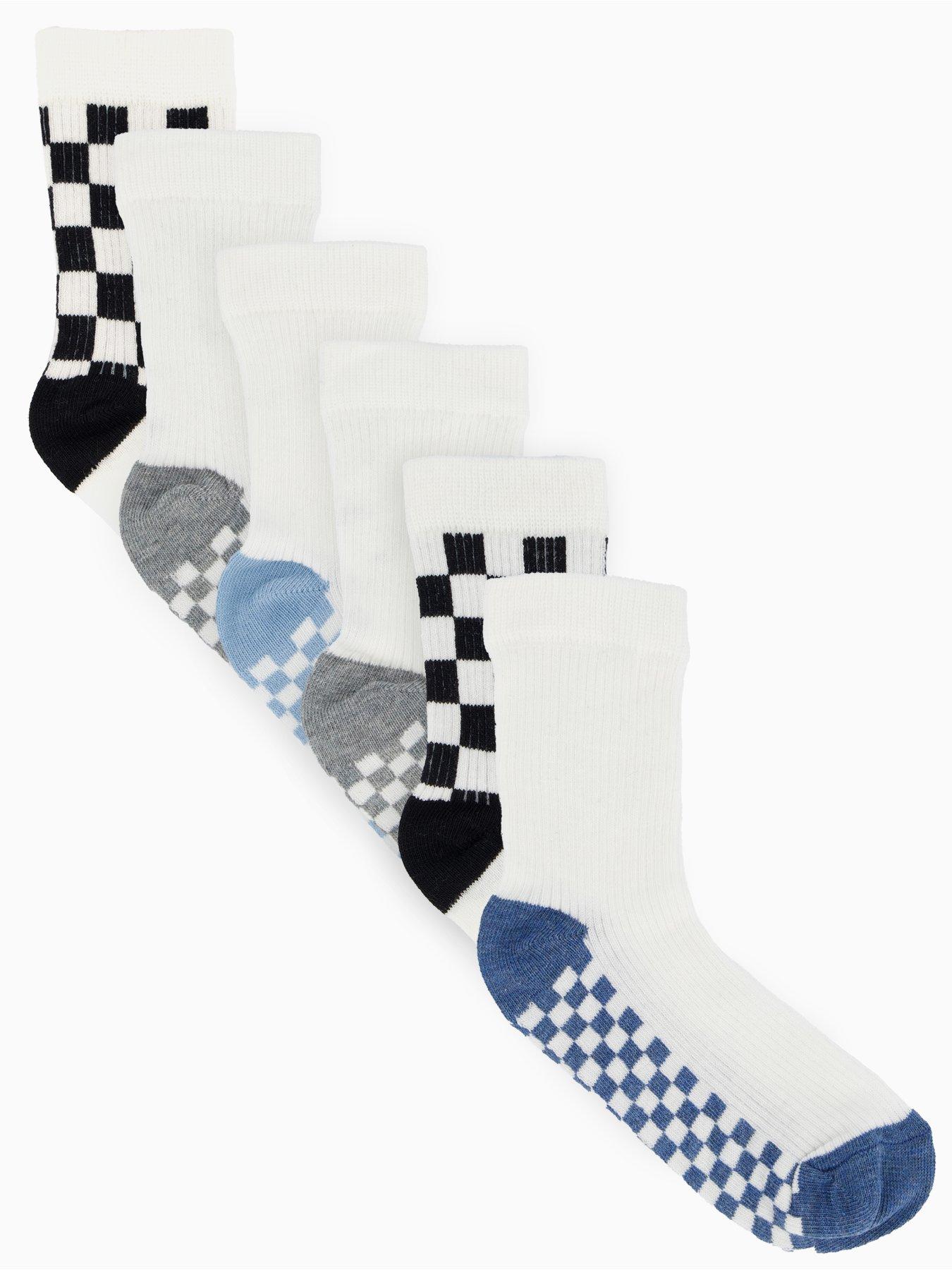 undefined Boys 7 Pack Checkerboard Ankle Socks - Multi