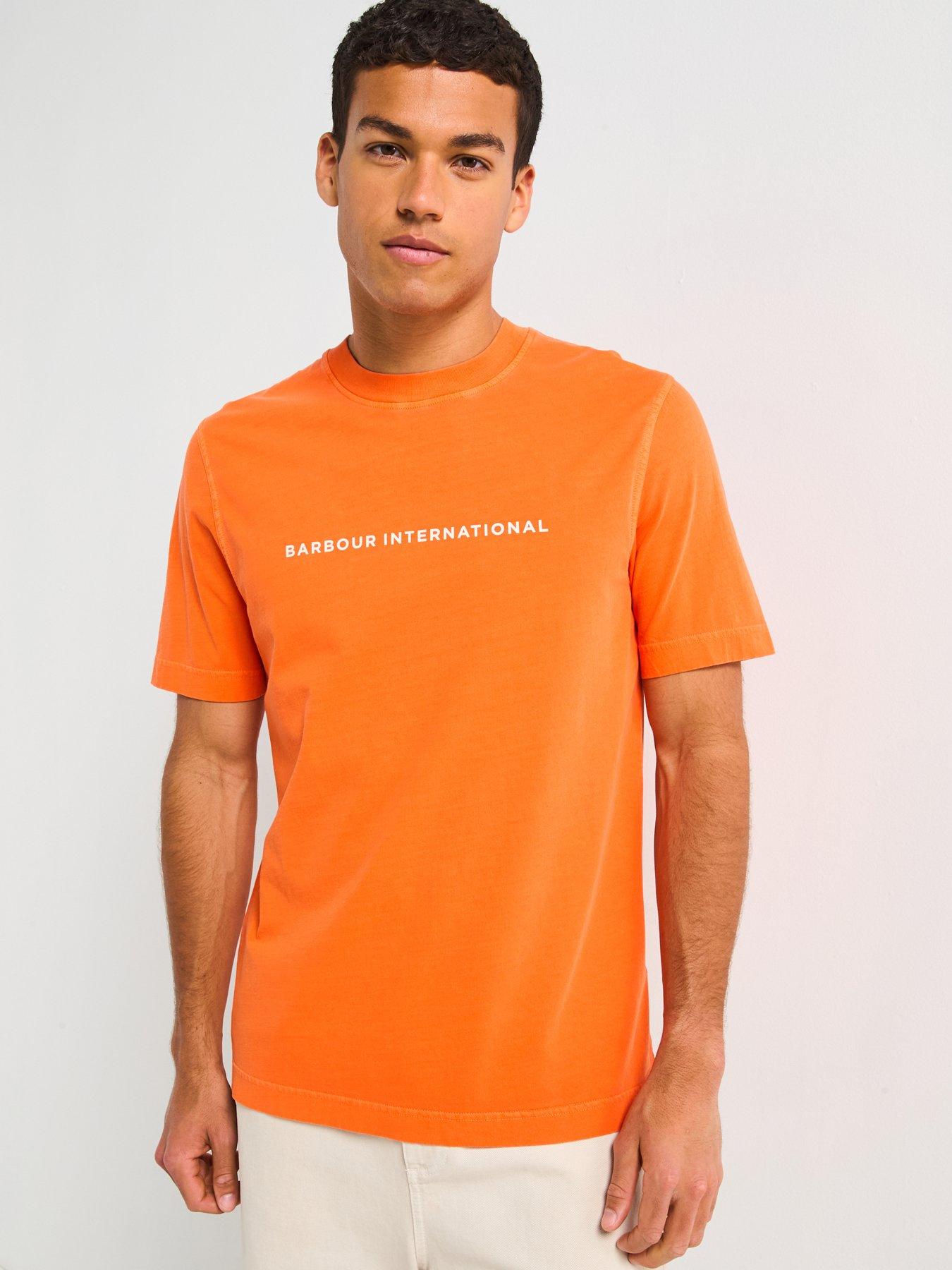 Barbour International Graphic Relaxed Perkins T-Shirt - Orange