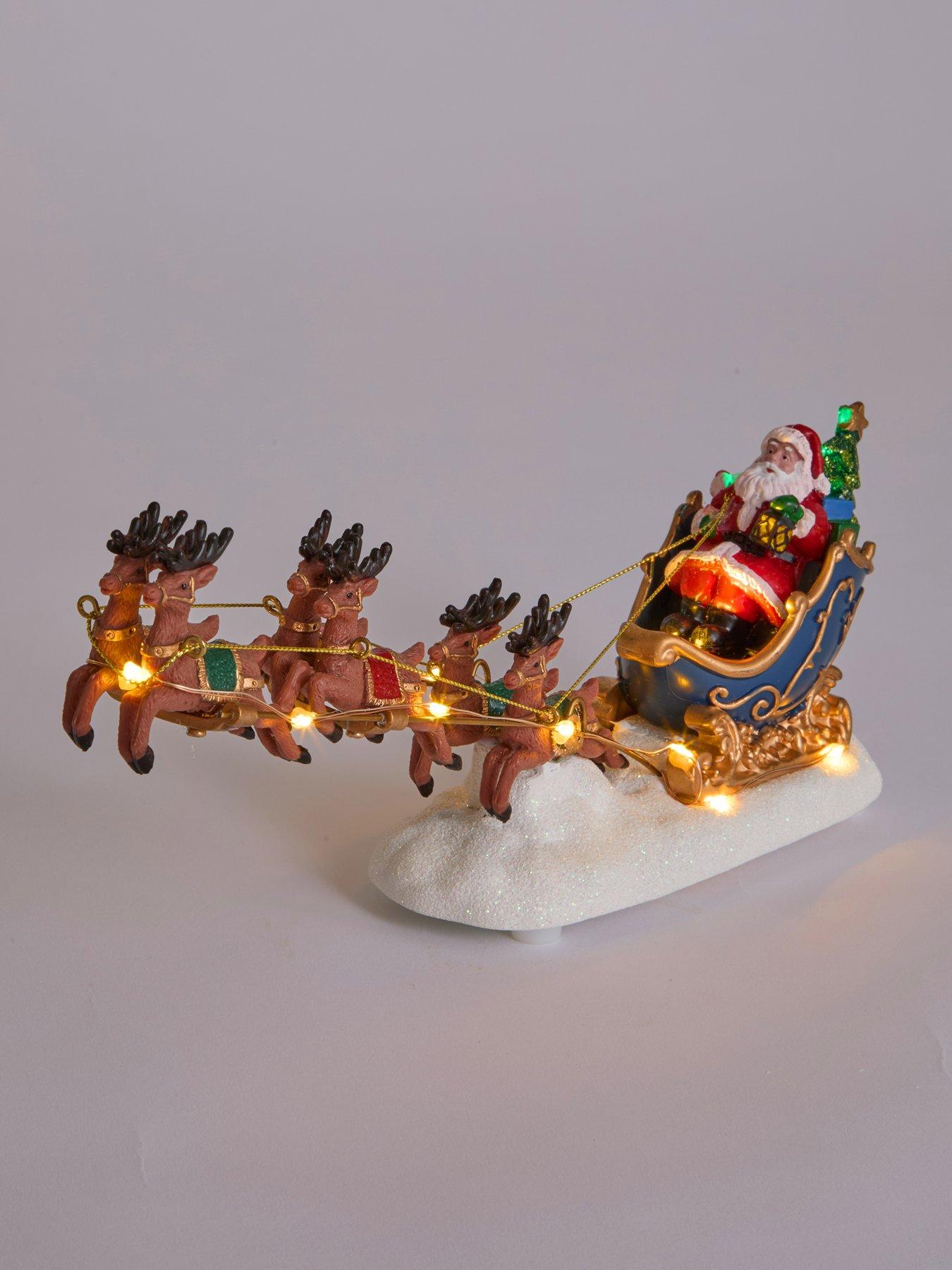  image of three-kings-up-up-and-away-lit-sleigh-scene-christmas-decoration