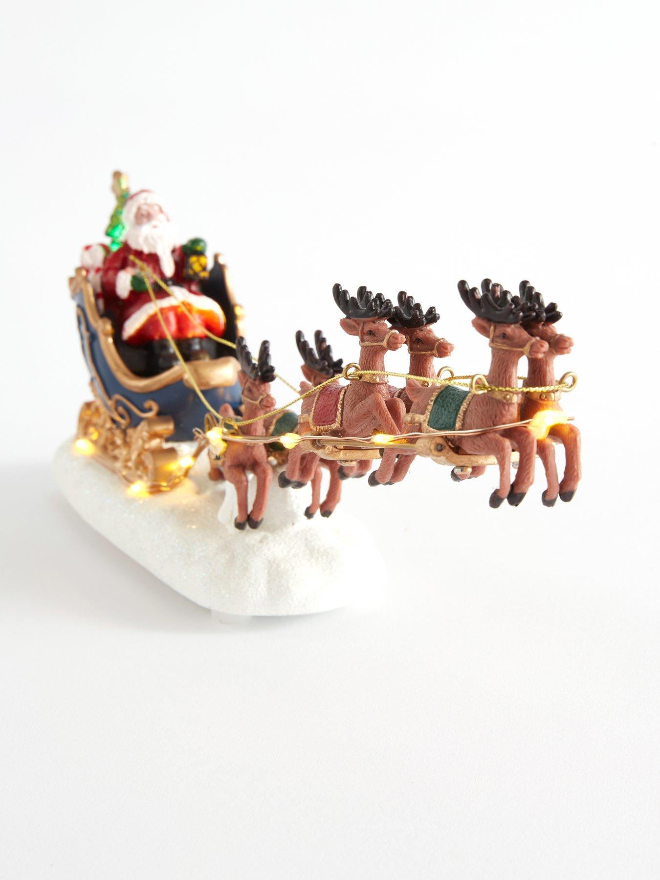  image of three-kings-up-up-and-away-lit-sleigh-scene-christmas-decoration
