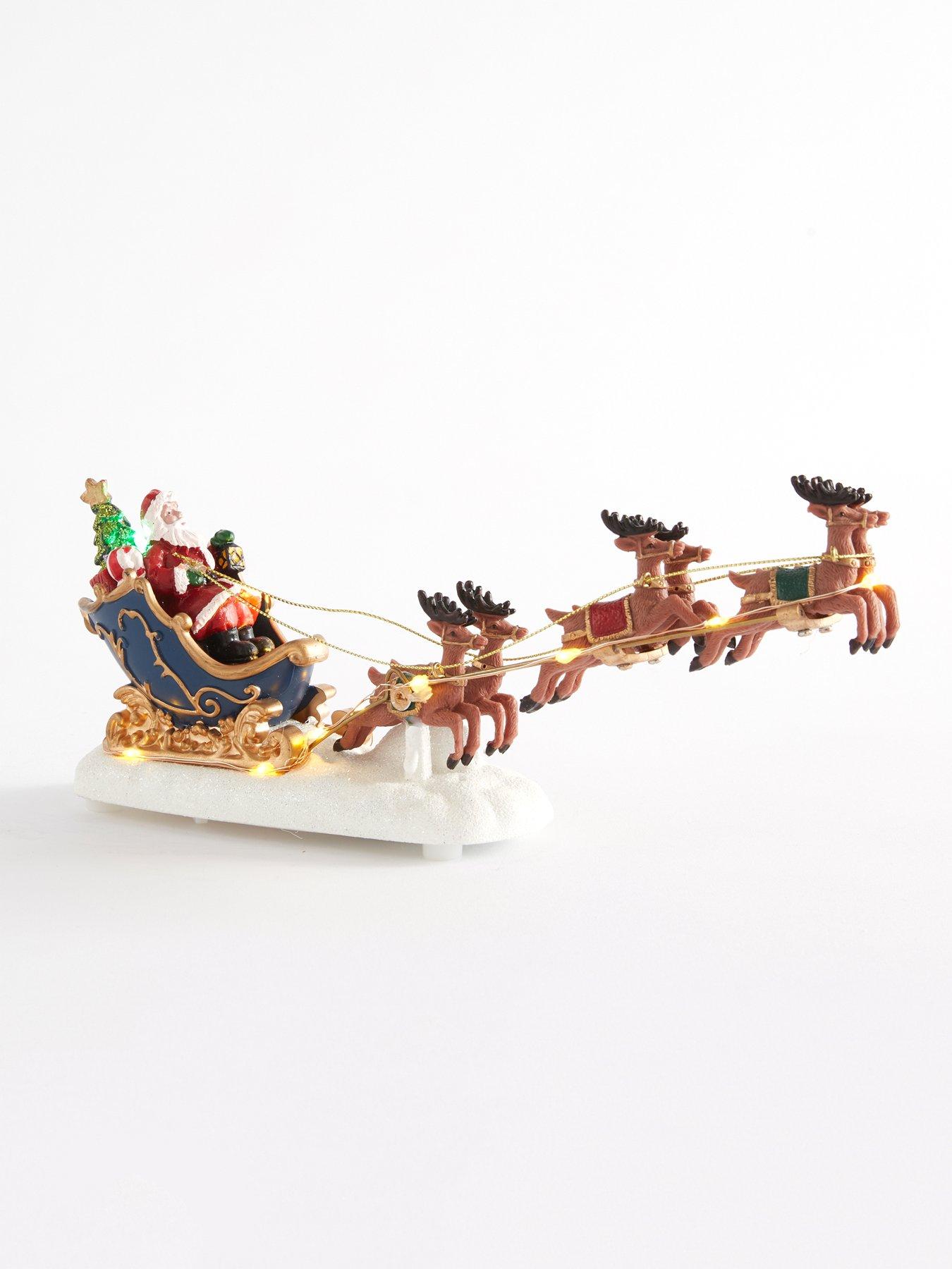  image of three-kings-up-up-and-away-lit-sleigh-scene-christmas-decoration