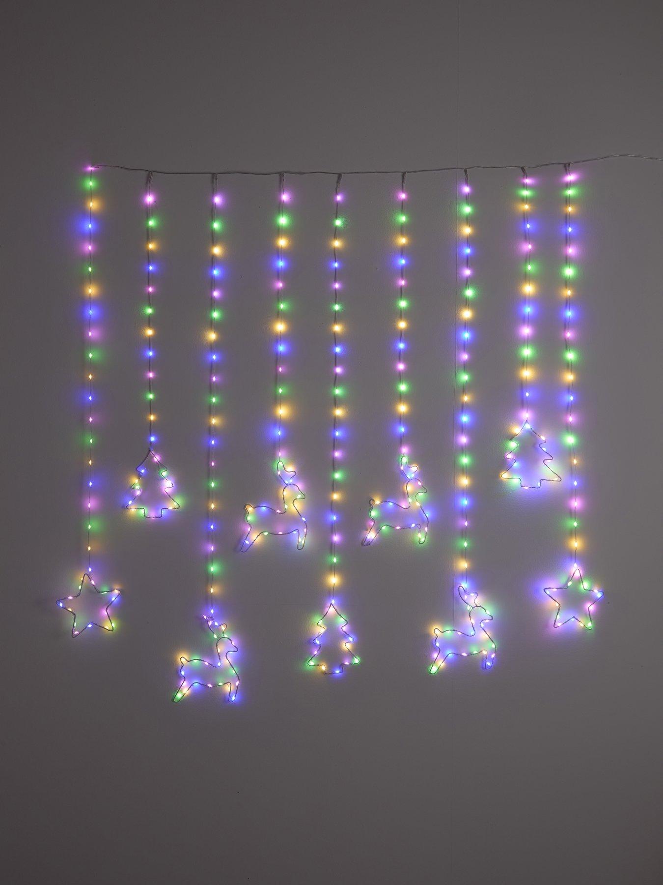Image 2 of 7 of Three Kings Indoor/Outdoor&nbsp;Festive Curtain Christmas&nbsp;Lights - Multi