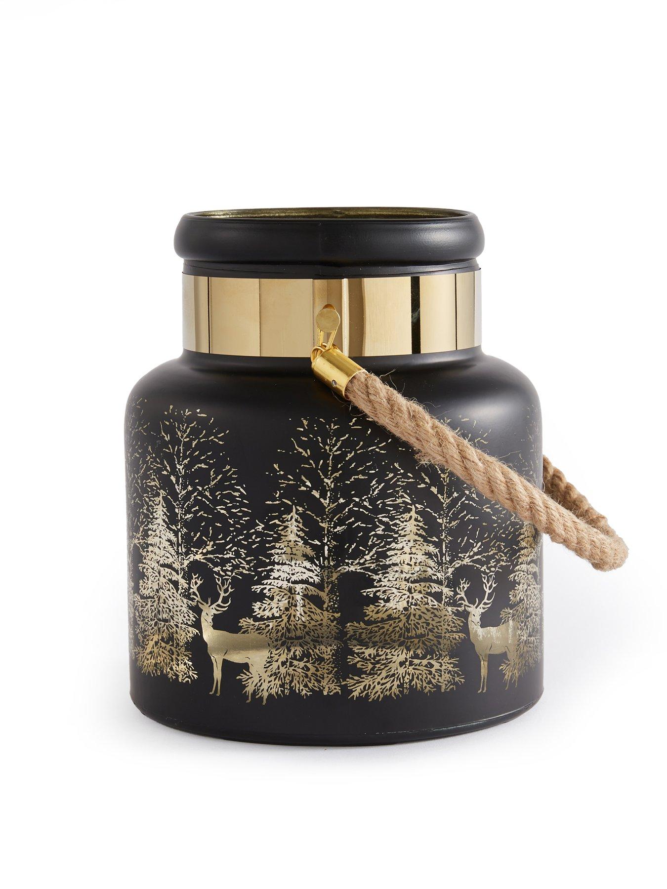 Image 5 of 7 of Three Kings Wonderland Glass&nbsp;Lantern Christmas Decoration&nbsp;-&nbsp;onyx