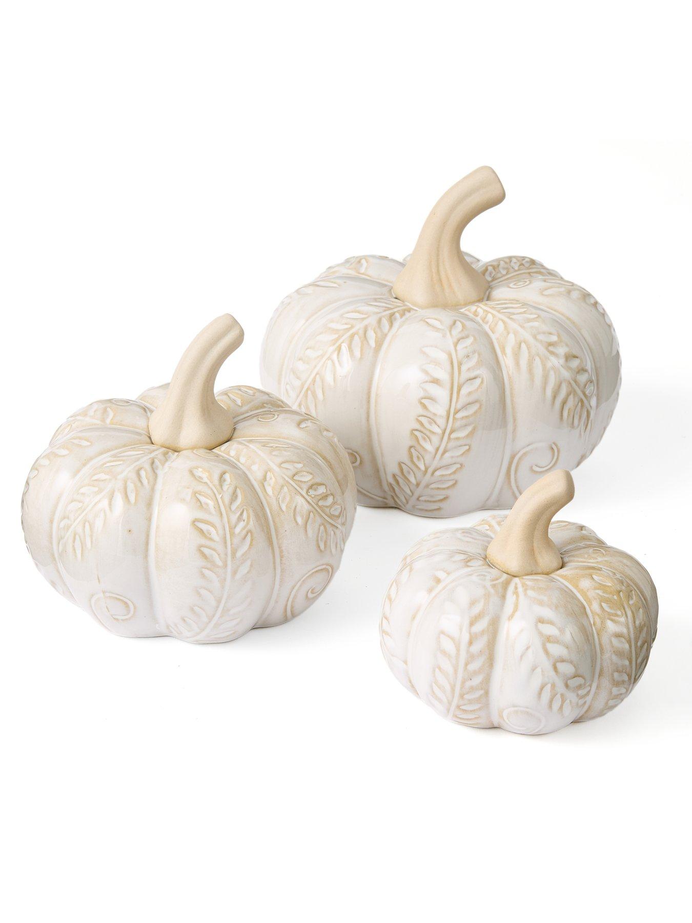 Image 2 of 4 of Festive Autumn Embossed Autumn&nbsp;Pumpkin Decorations - Set of 3