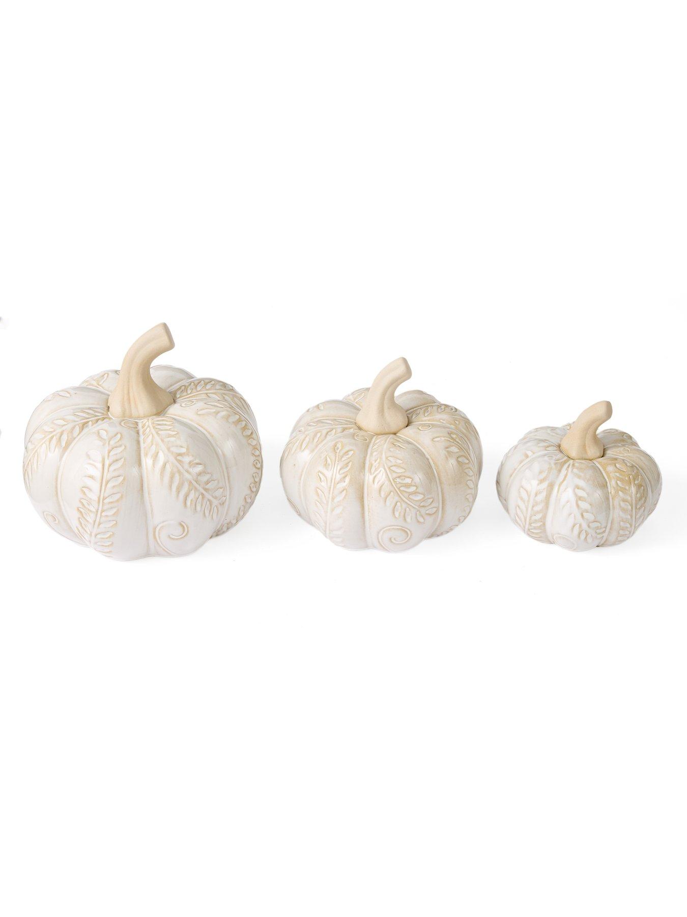 Image 3 of 4 of Festive Autumn Embossed Autumn&nbsp;Pumpkin Decorations - Set of 3