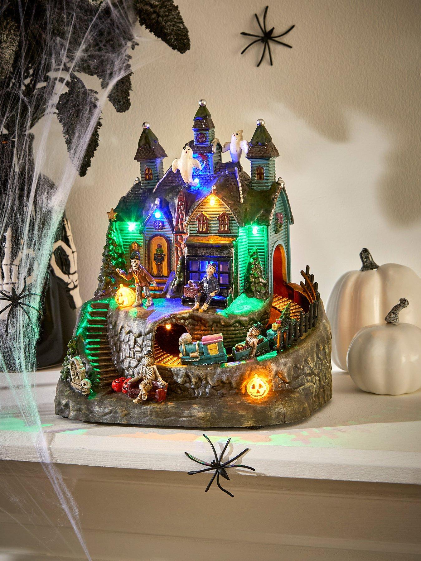 Festive Haunted Ghost Train LED Scene Halloween Decoration