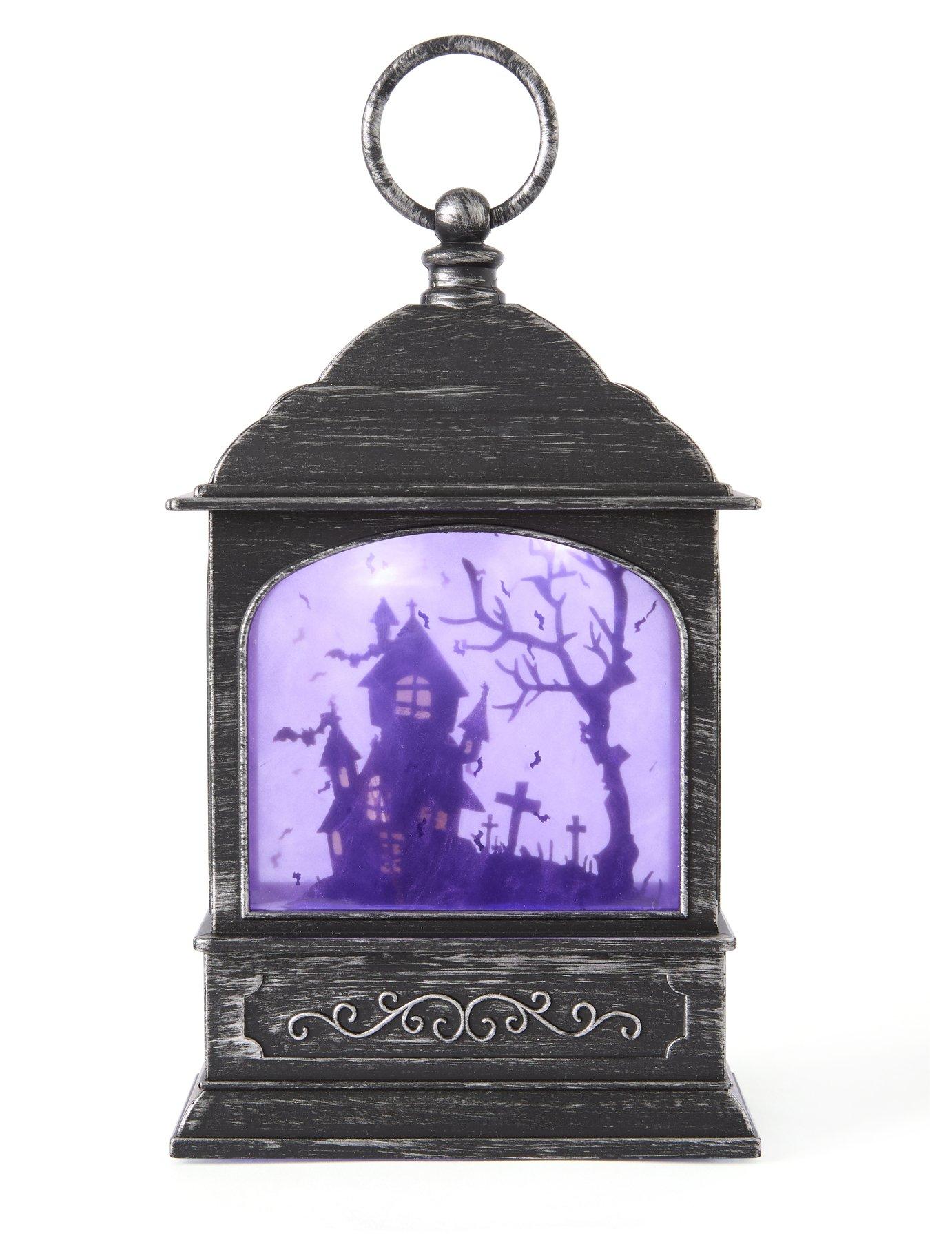  image of festive-haunted-house-lit-lantern-halloween-decoration