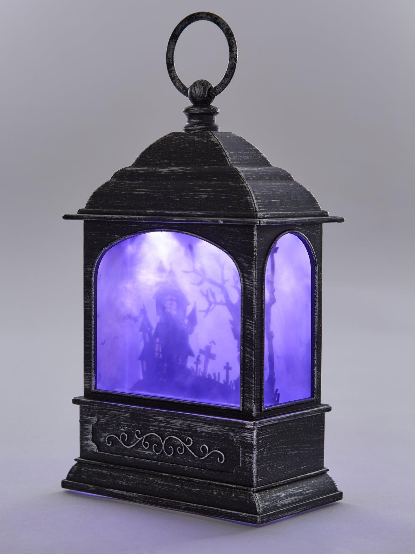  image of festive-haunted-house-lit-lantern-halloween-decoration