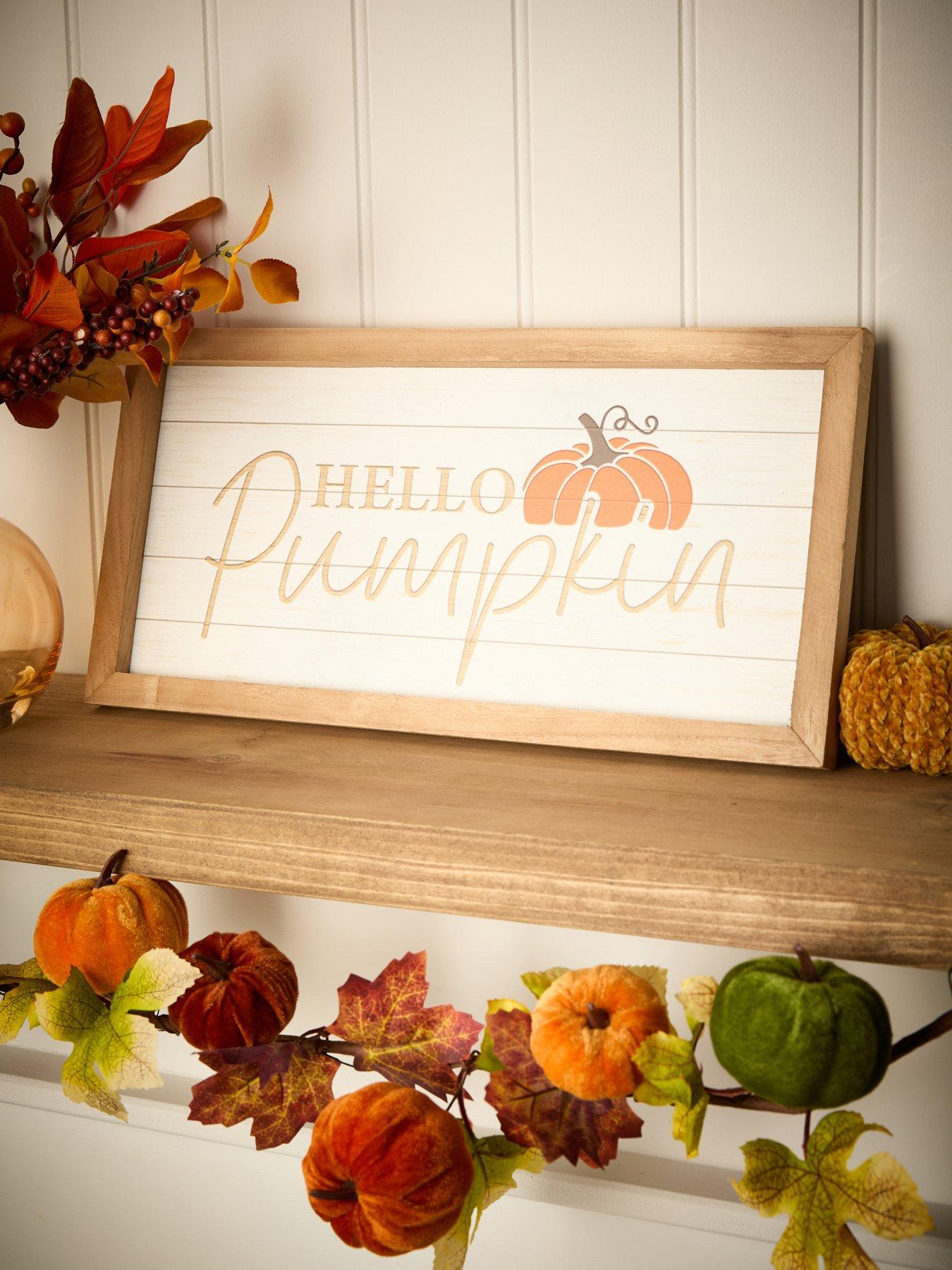 undefined Hello Pumpkin Wall Art Autumn Decoration