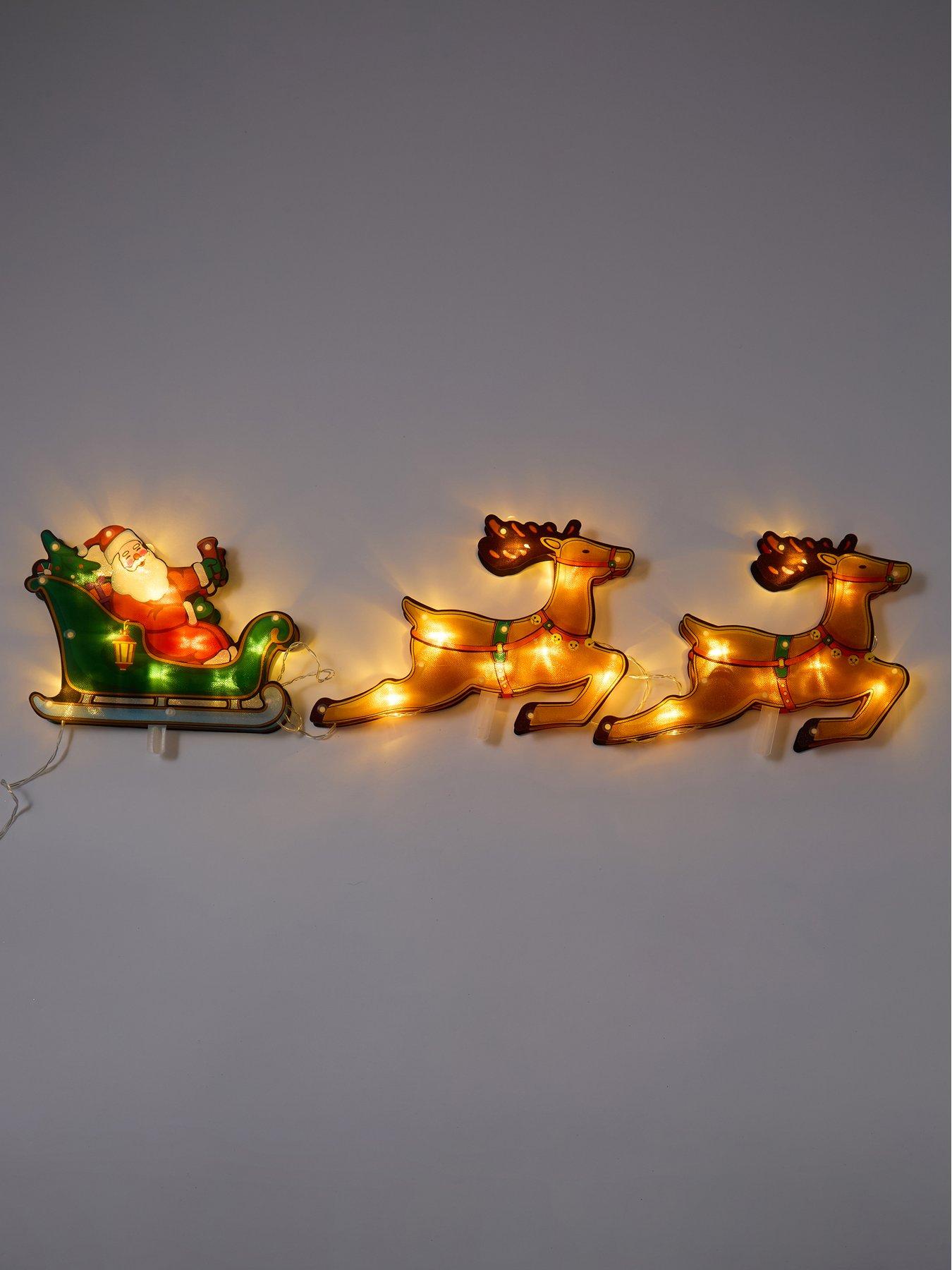 Image 2 of 5 of Three Kings Santa Sleigh Stake Light