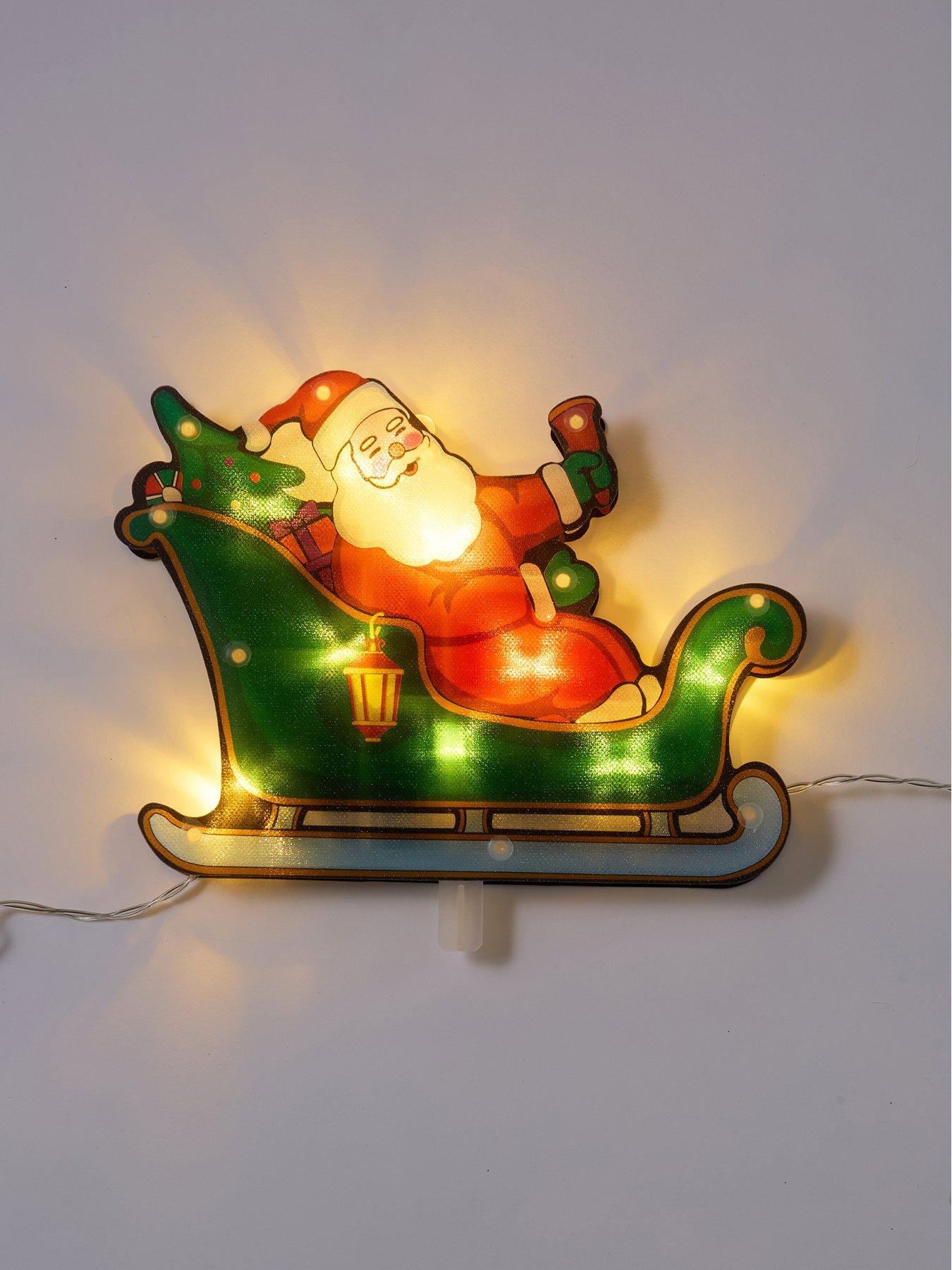 Image 4 of 5 of Three Kings Santa Sleigh Stake Light