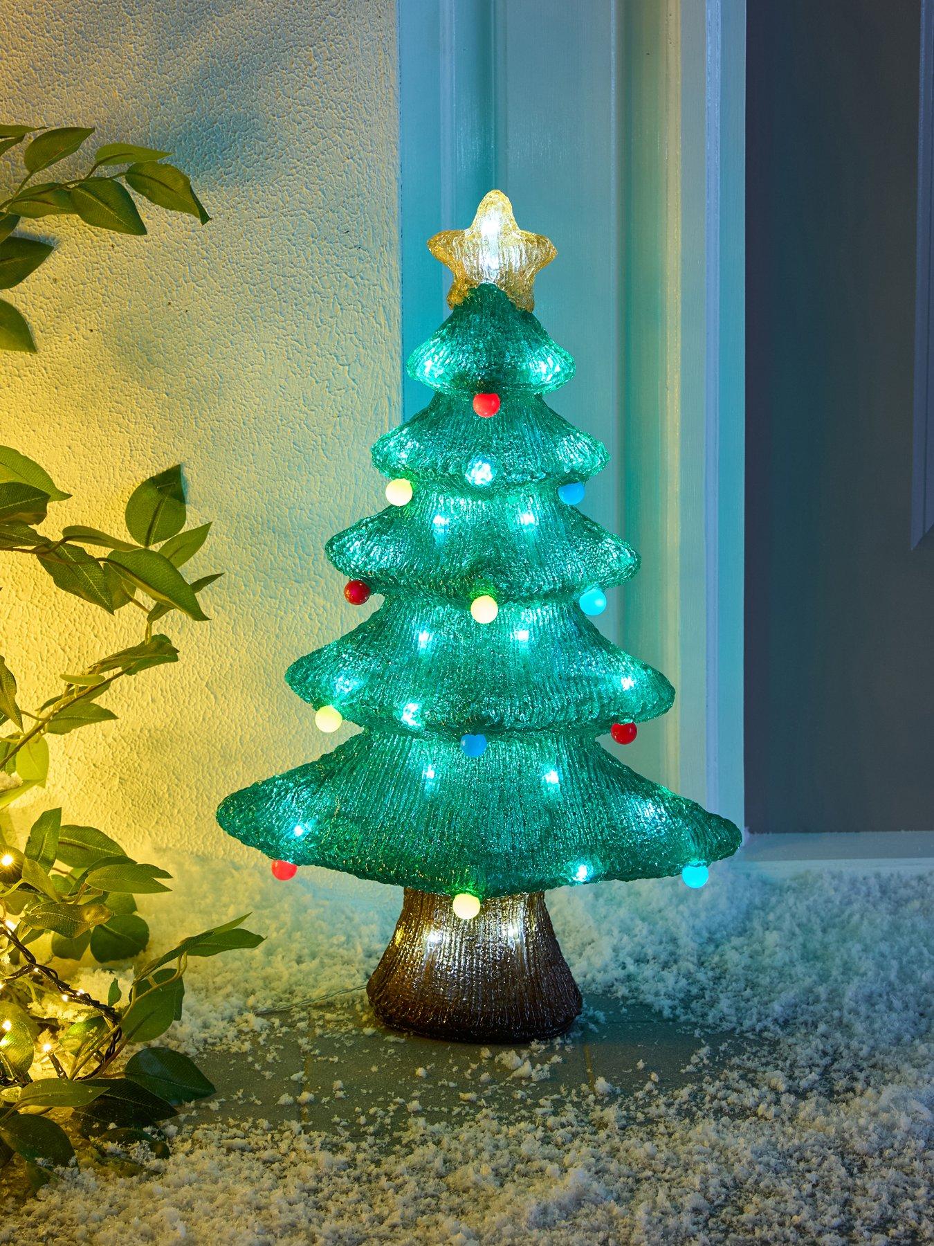 undefined Light Up Bauble Christmas Tree Outdoor Decoration