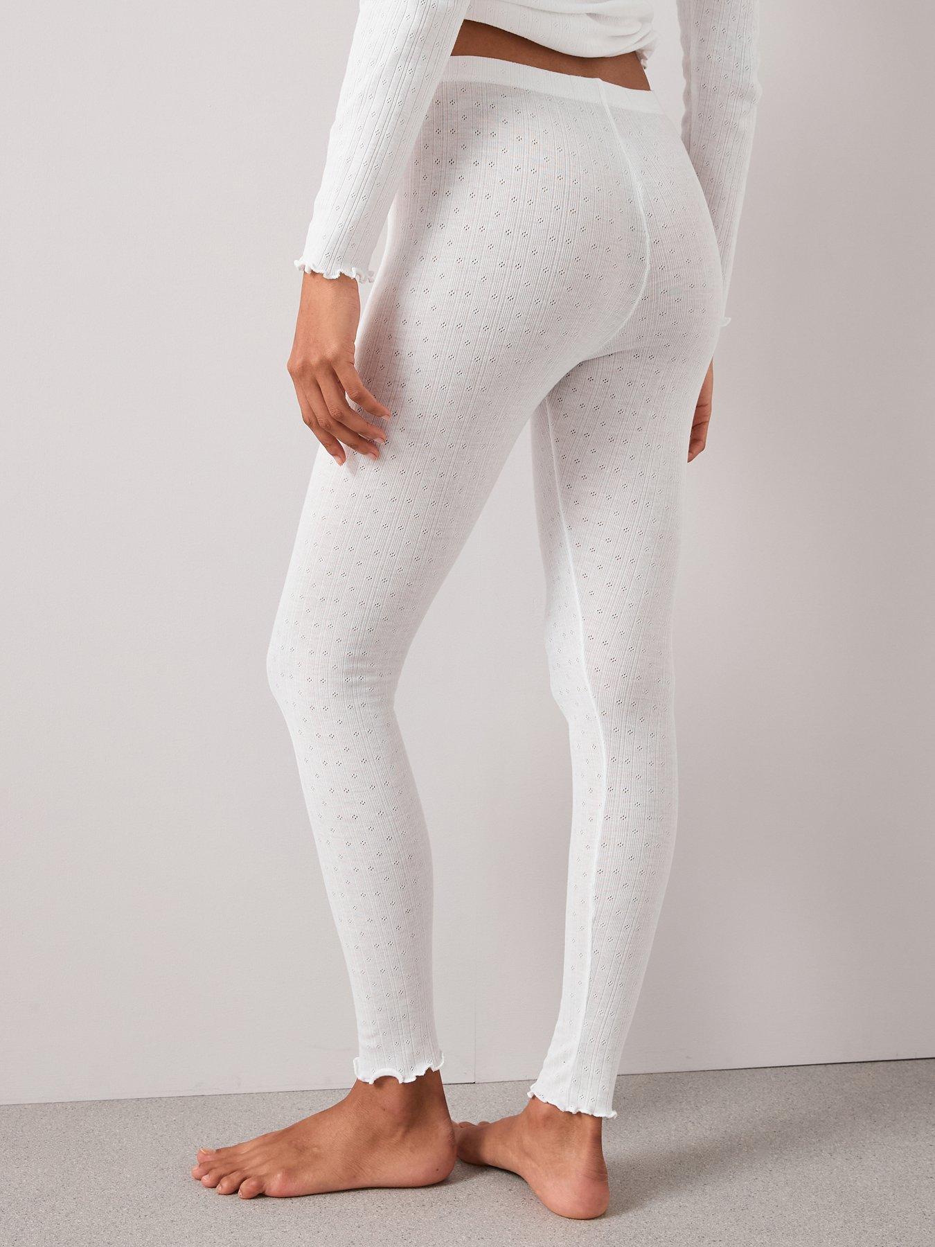  image of the-very-collection-pointelle-thermal-leggings-white
