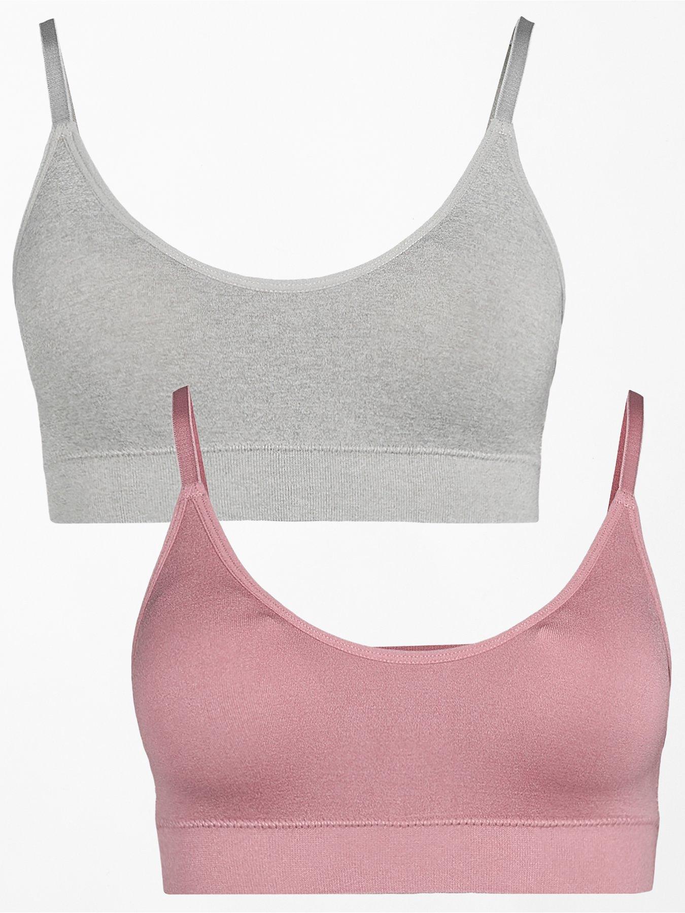  image of the-very-collection-2-pack-seamless-scoop-neck-bralettes-grey