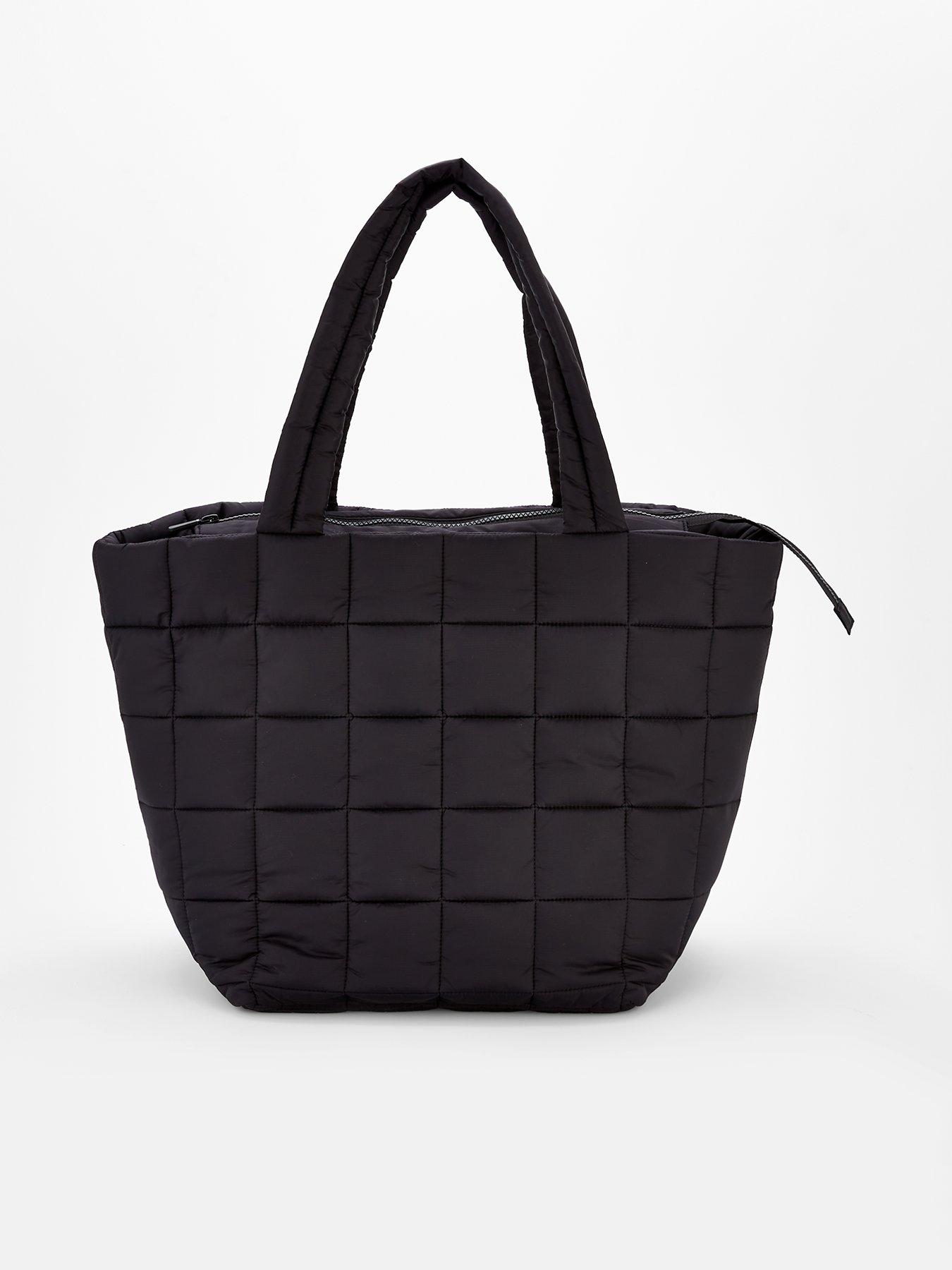 undefined Quilted Tote Bag - Black
