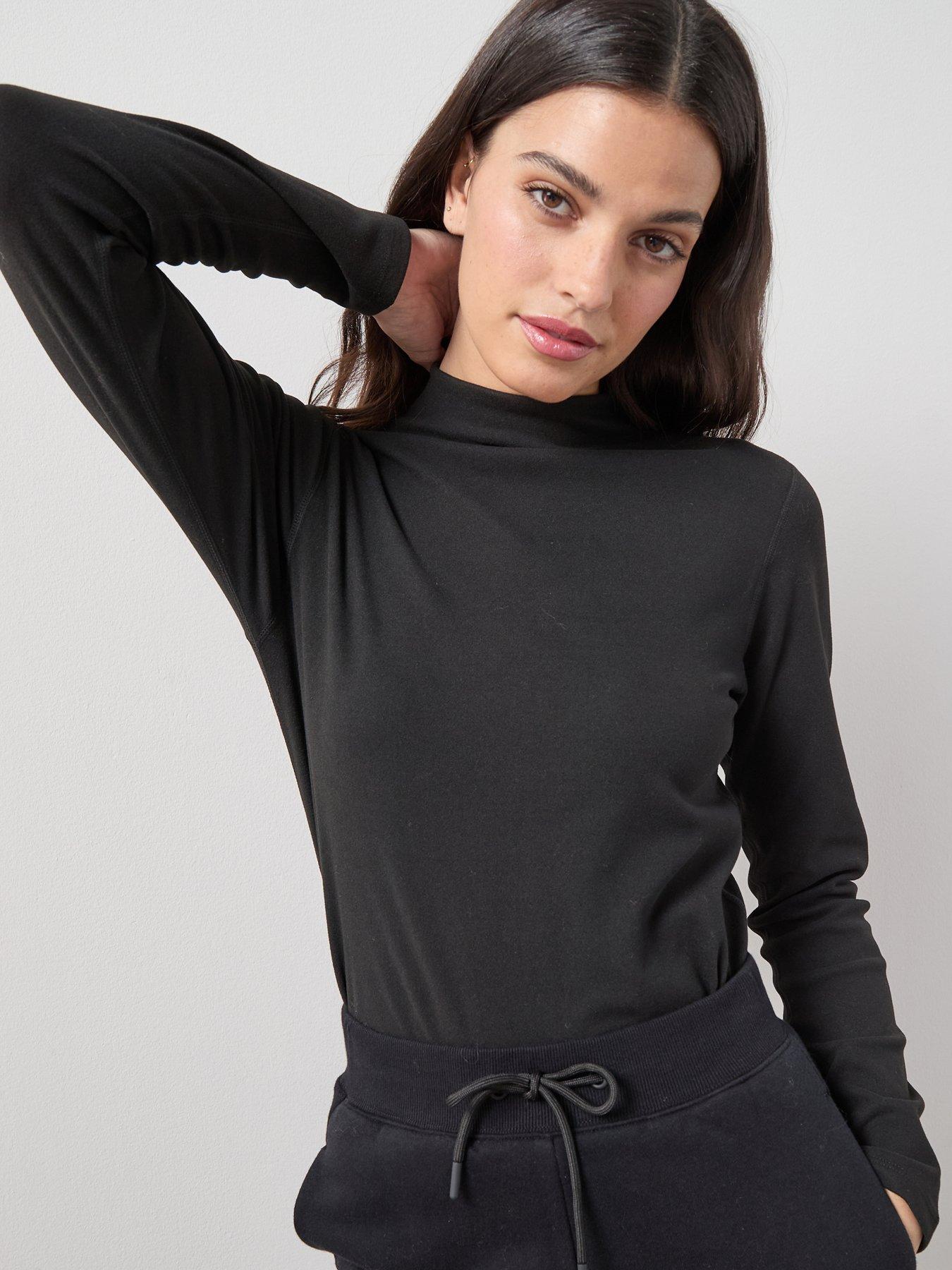 the-very-collection-fleece-lined-thermal-high-neck-long-sleeve-top-black
