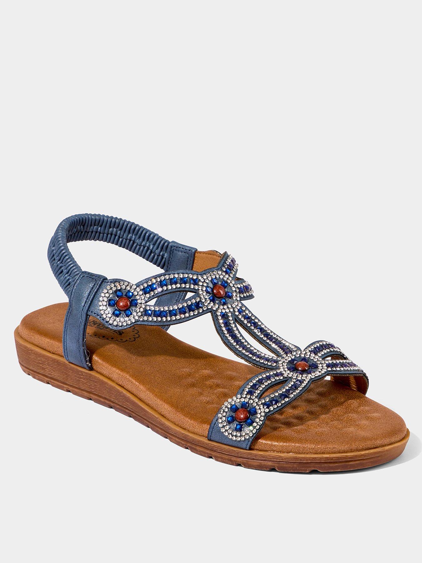  image of joe-browns-bedazzle-summer-sandals-blue
