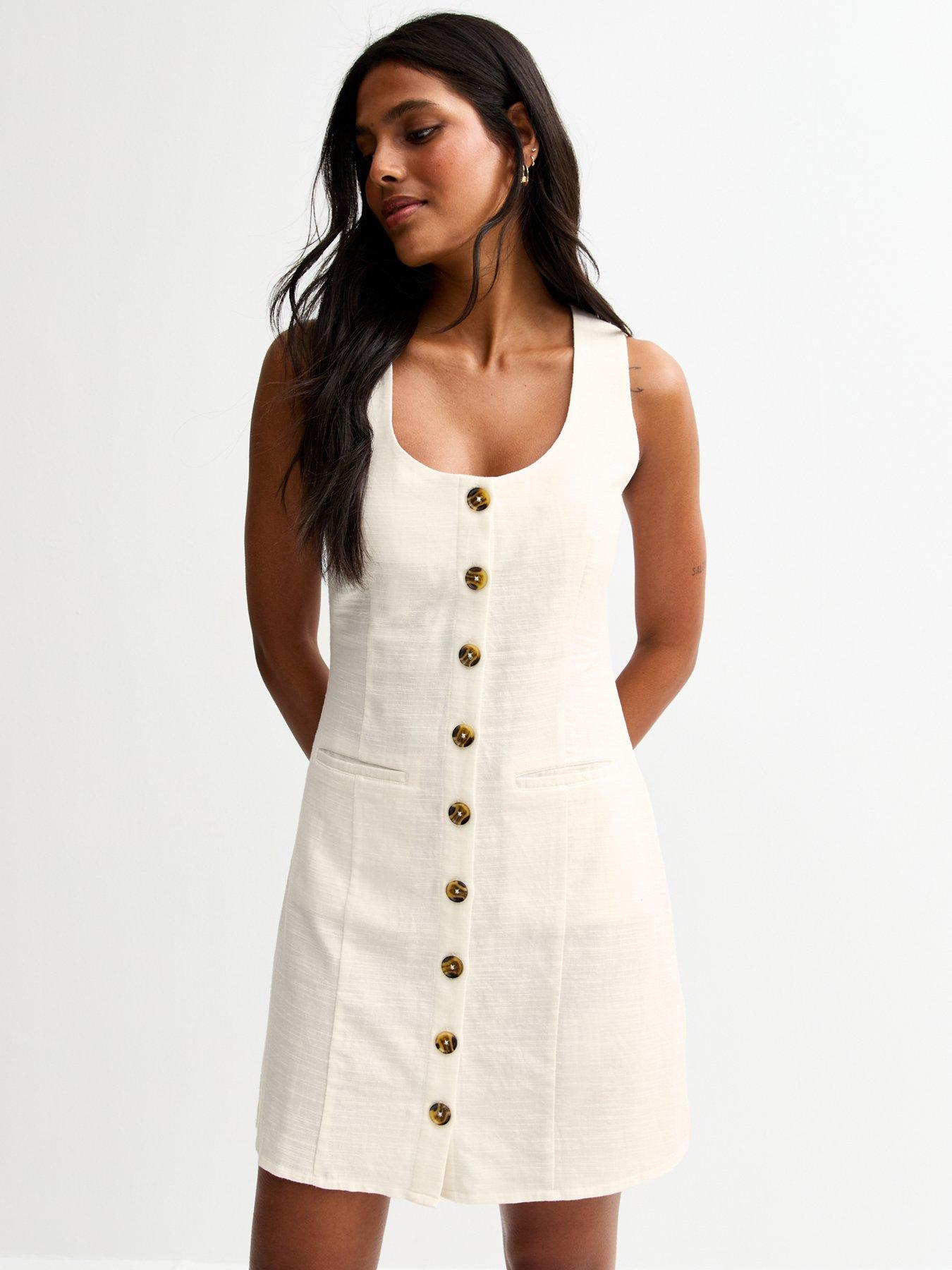 BUTTON THROUGH DRESS WITH YOKE NOUVEAU NOIR