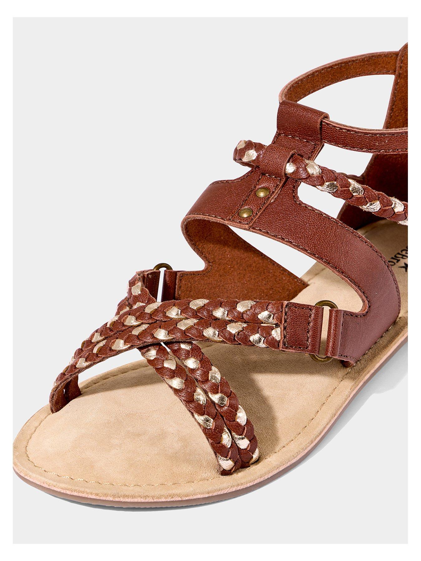  image of joe-browns-lazy-days-leather-sandals-chocolate