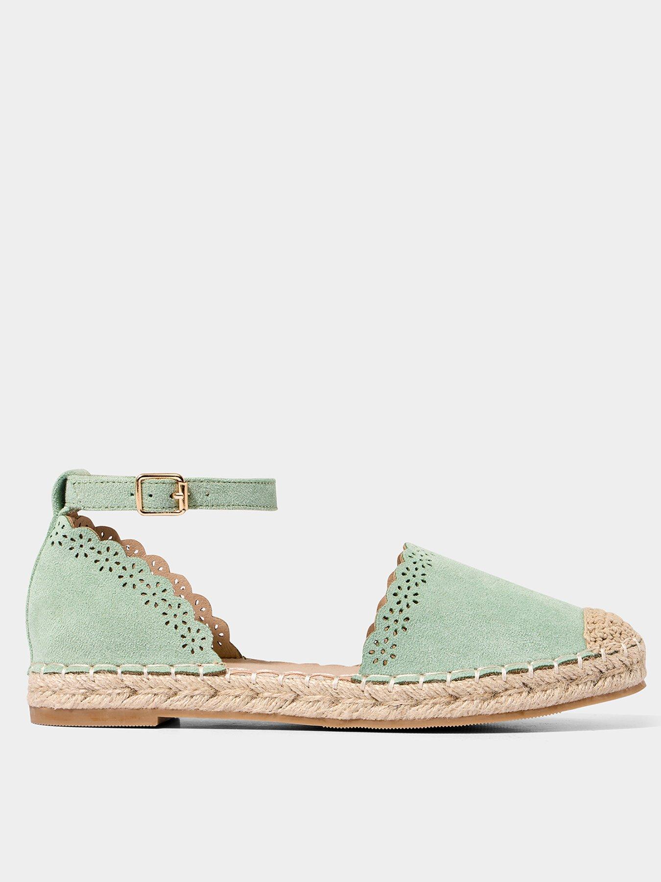  image of joe-browns-pretty-scallop-strappy-espadrilles-mint