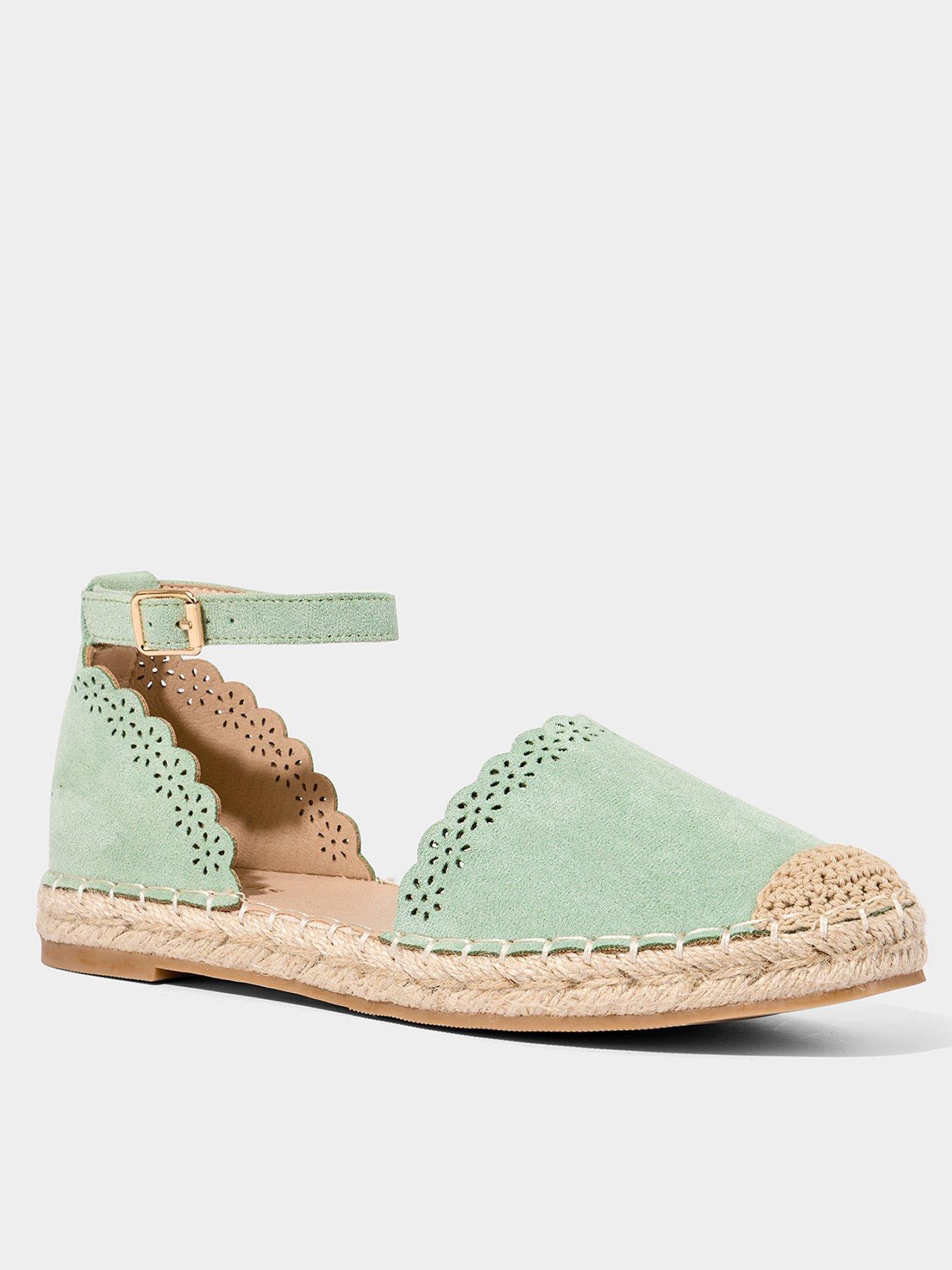  image of joe-browns-pretty-scallop-strappy-espadrilles-mint