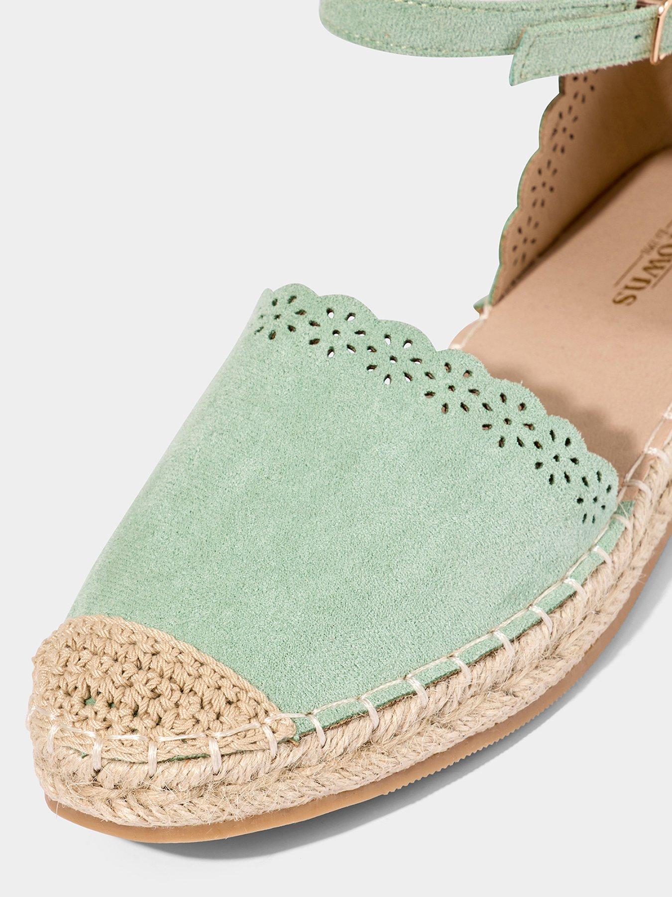  image of joe-browns-pretty-scallop-strappy-espadrilles-mint