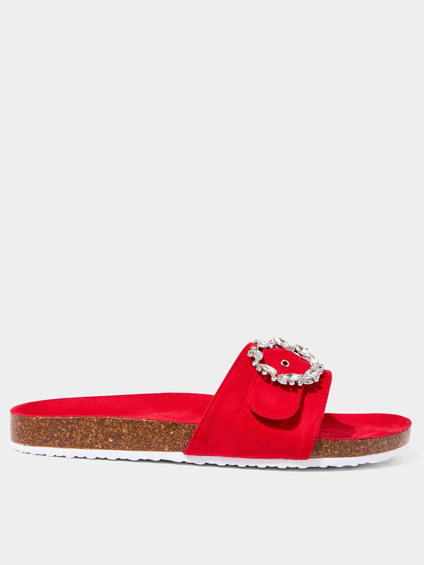 undefined Sunny Rays Buckle Sandals - Red