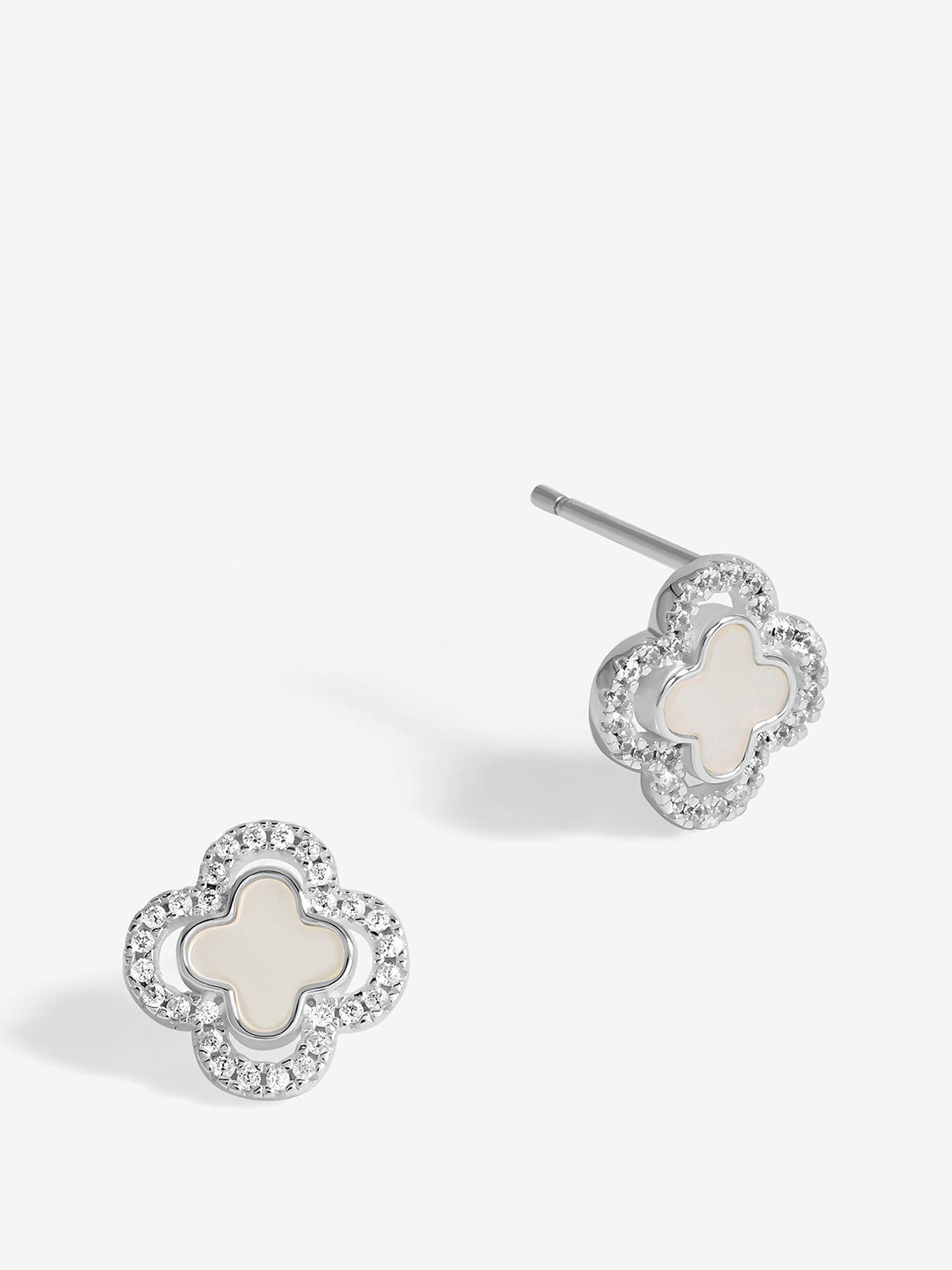 simply-silver-sterling-silver-925-mother-of-pearl-and-cubic-zirconia-clover-stud-earrings