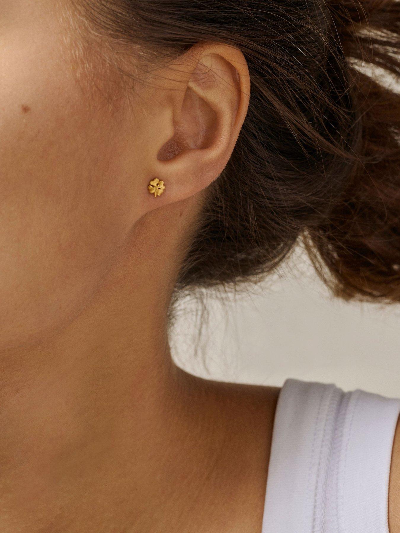 Image 2 of 4 of ENAMEL Copenhagen Gold Mini Clover Studs