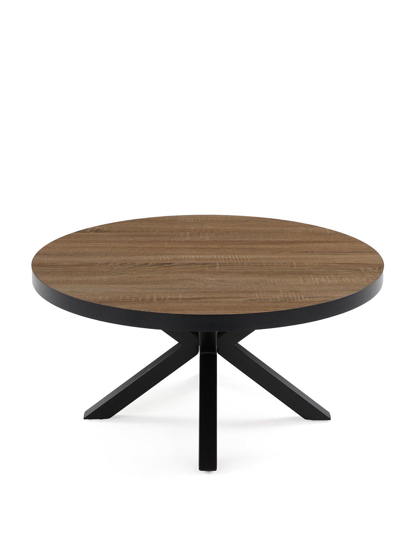 stillFront image of very-home-oslo-round-coffee-table-oakblack-fscreg-certified
