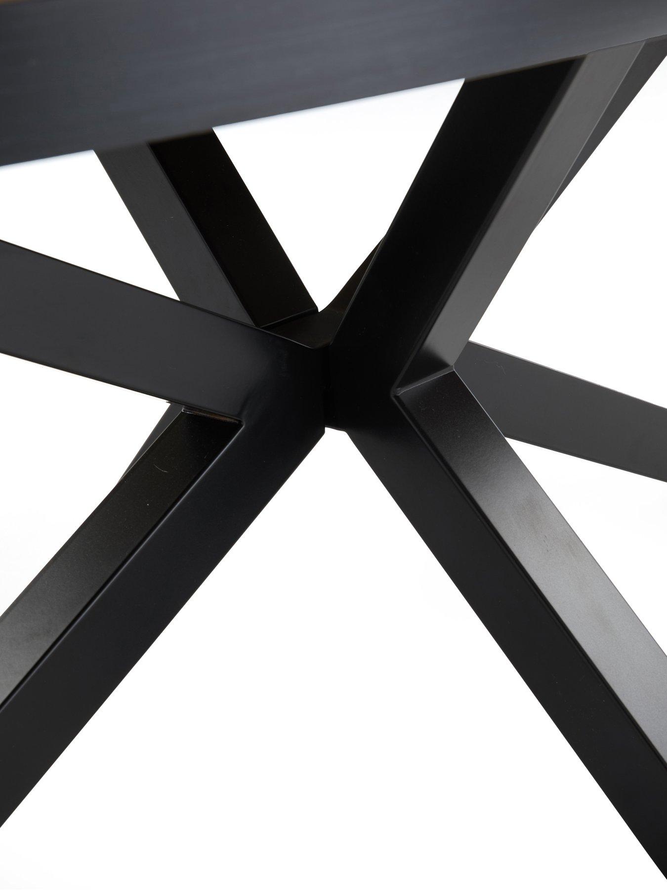  image of very-home-oslo-oval-coffee-table-oakblacknbsp--fscreg-certified