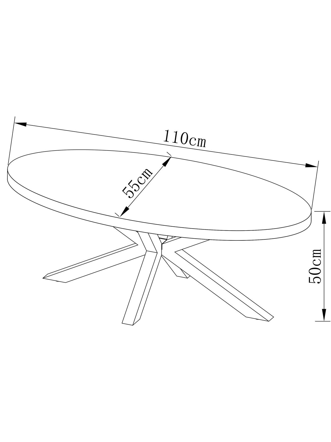  image of very-home-oslo-oval-coffee-table-oakblacknbsp--fscreg-certified