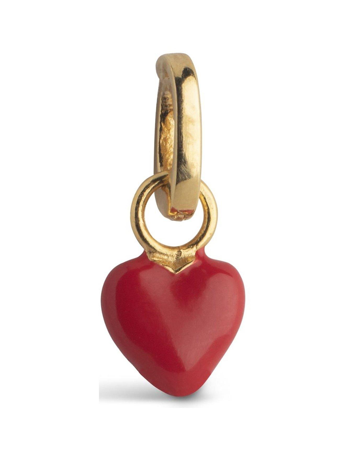 undefined Red Enamel Amore Gold Heart Charm