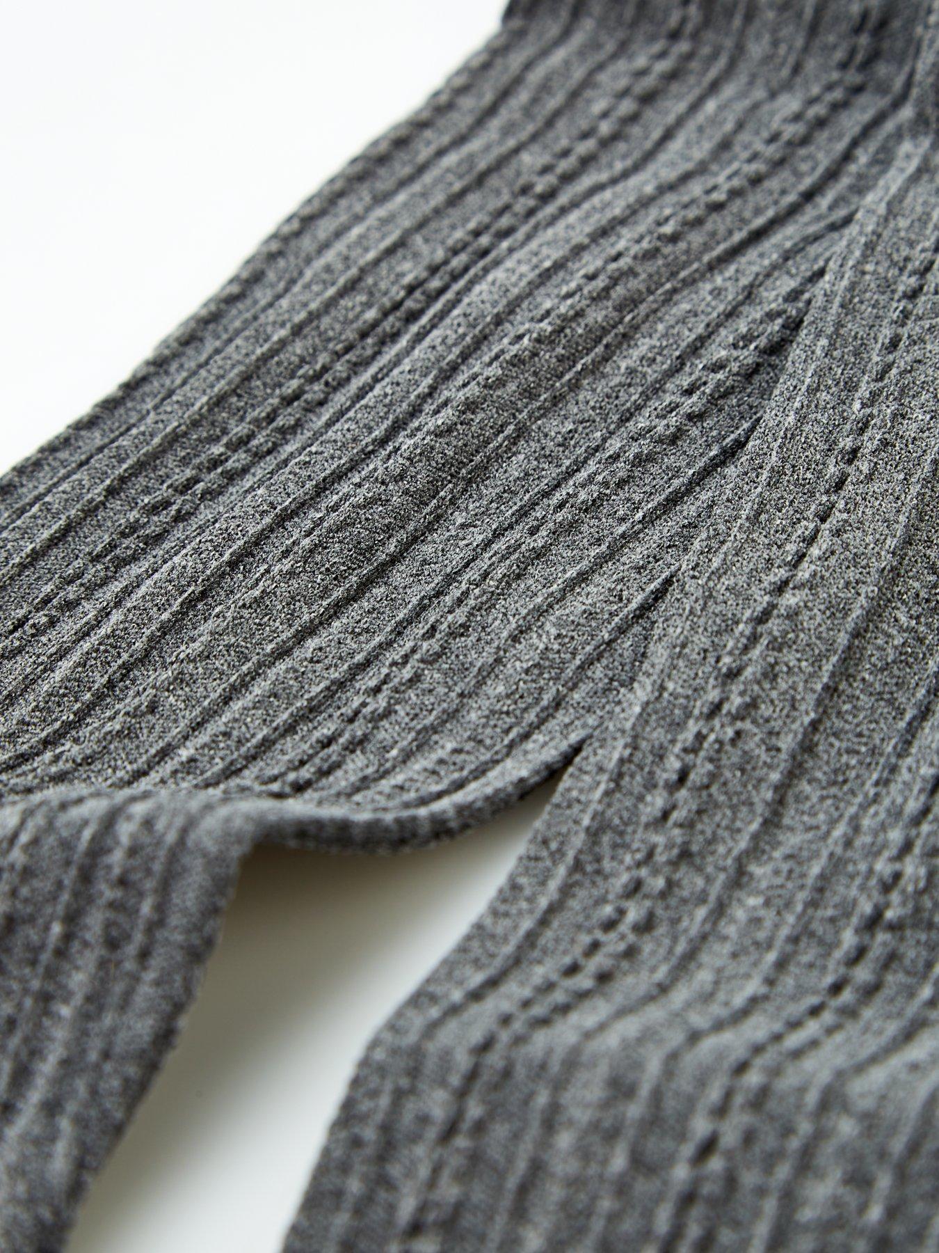 back image of v-by-very-cable-knit-tights-grey