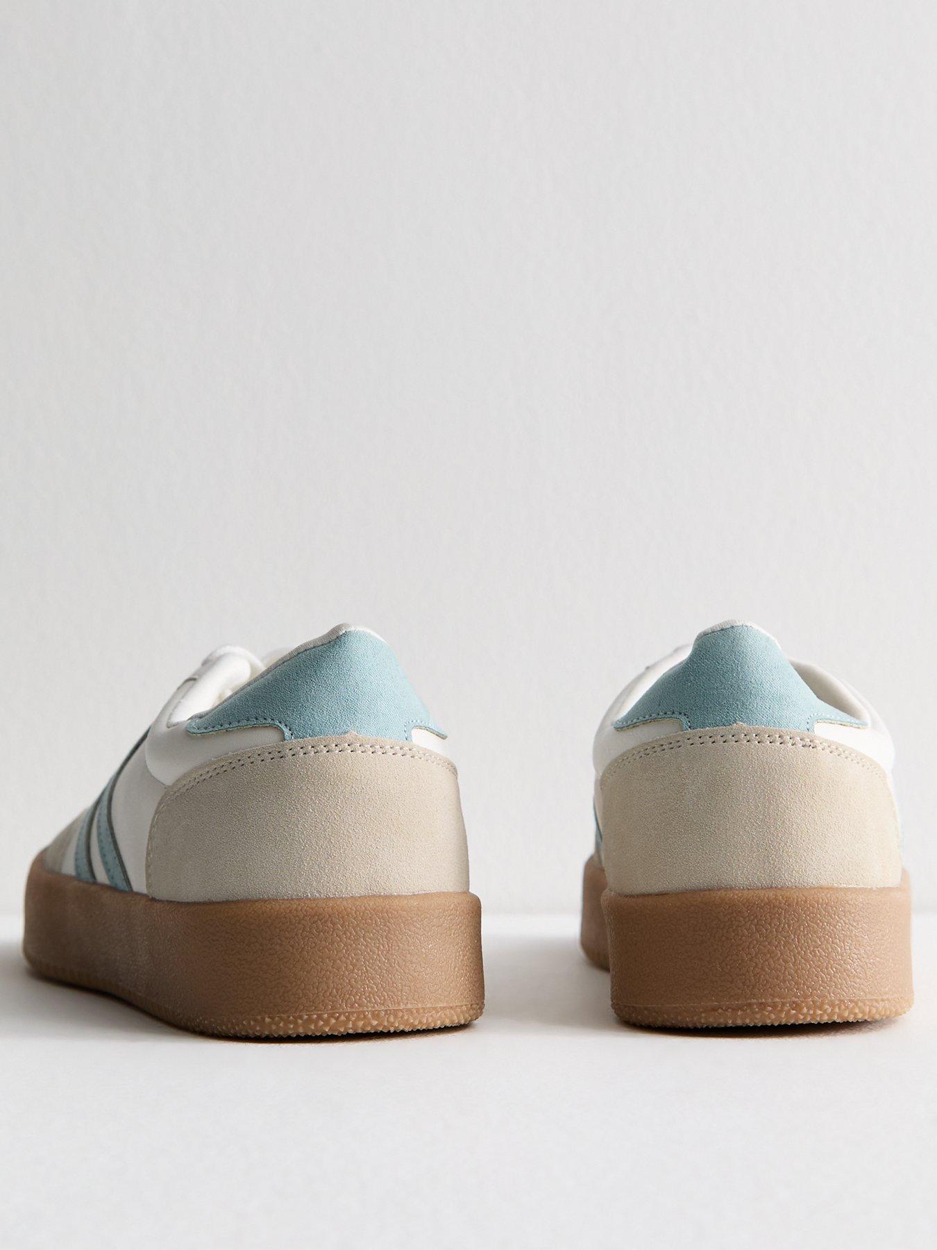  image of new-look-faux-leather-panelled-flatform-trainers