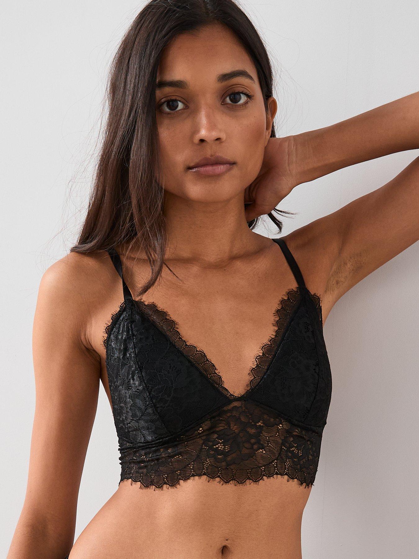  image of the-very-collection-2-pack-lace-bralettes-black