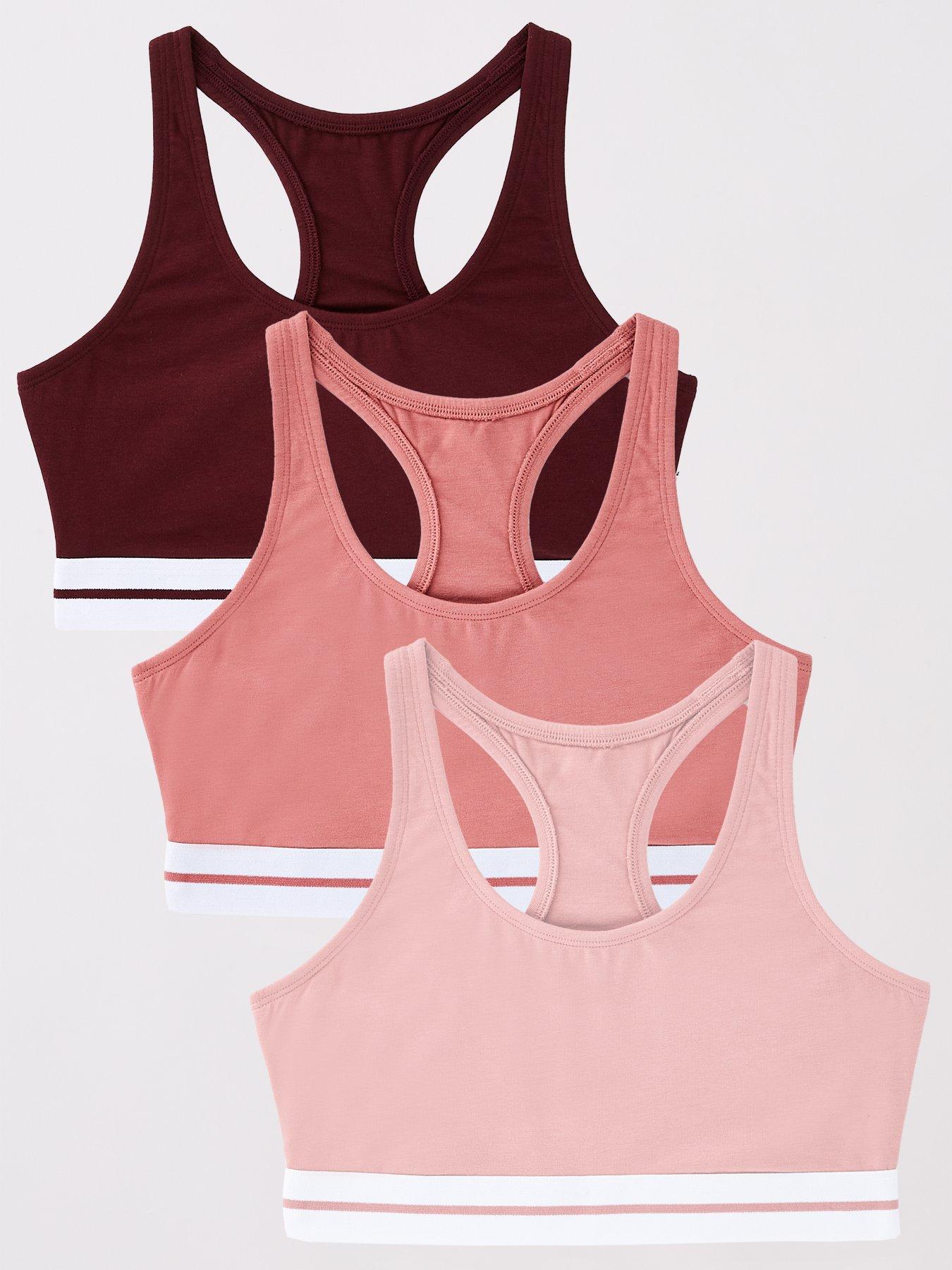The Very Collection 3pk Racerback Cotton Bralets