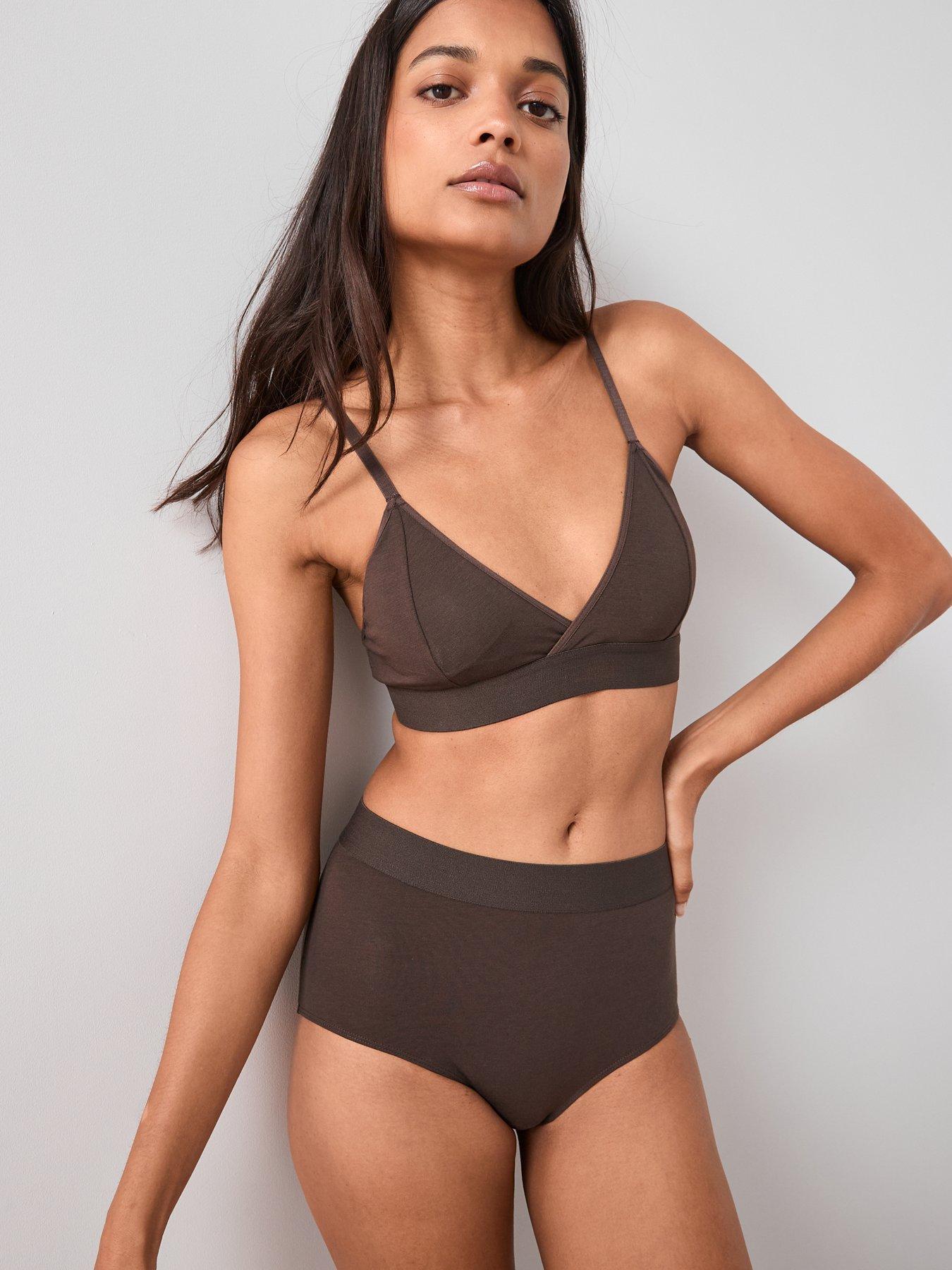  image of the-very-collection-3pk-cotton-highwaisted-briefs-brown