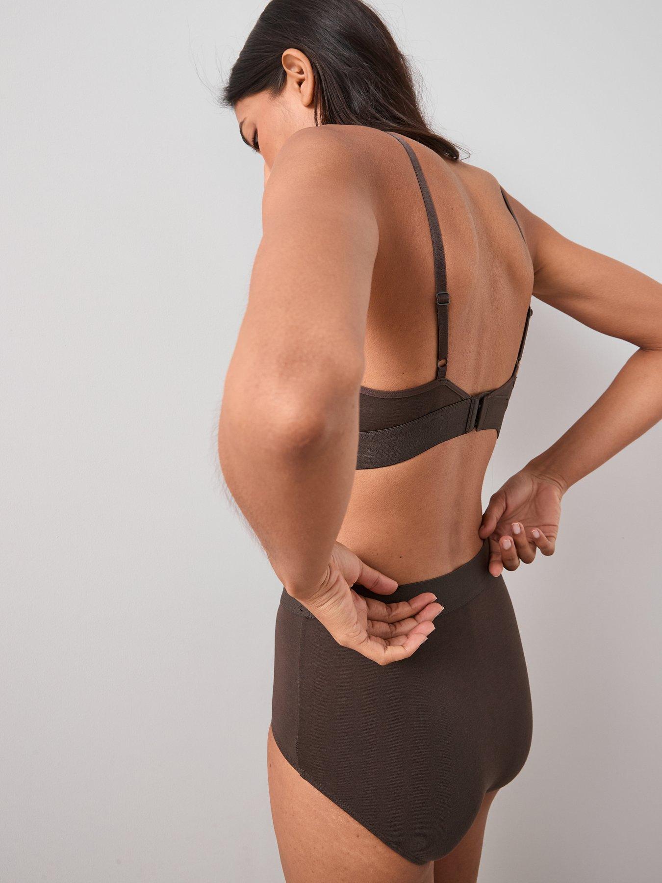  image of the-very-collection-3pk-cotton-highwaisted-briefs-brown