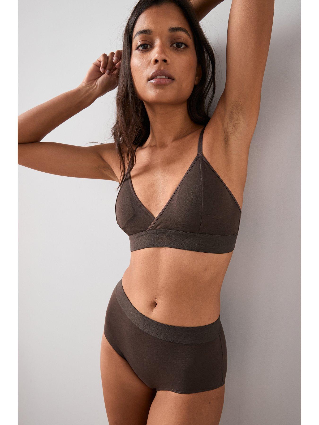  image of the-very-collection-3pk-cotton-highwaisted-briefs-brown