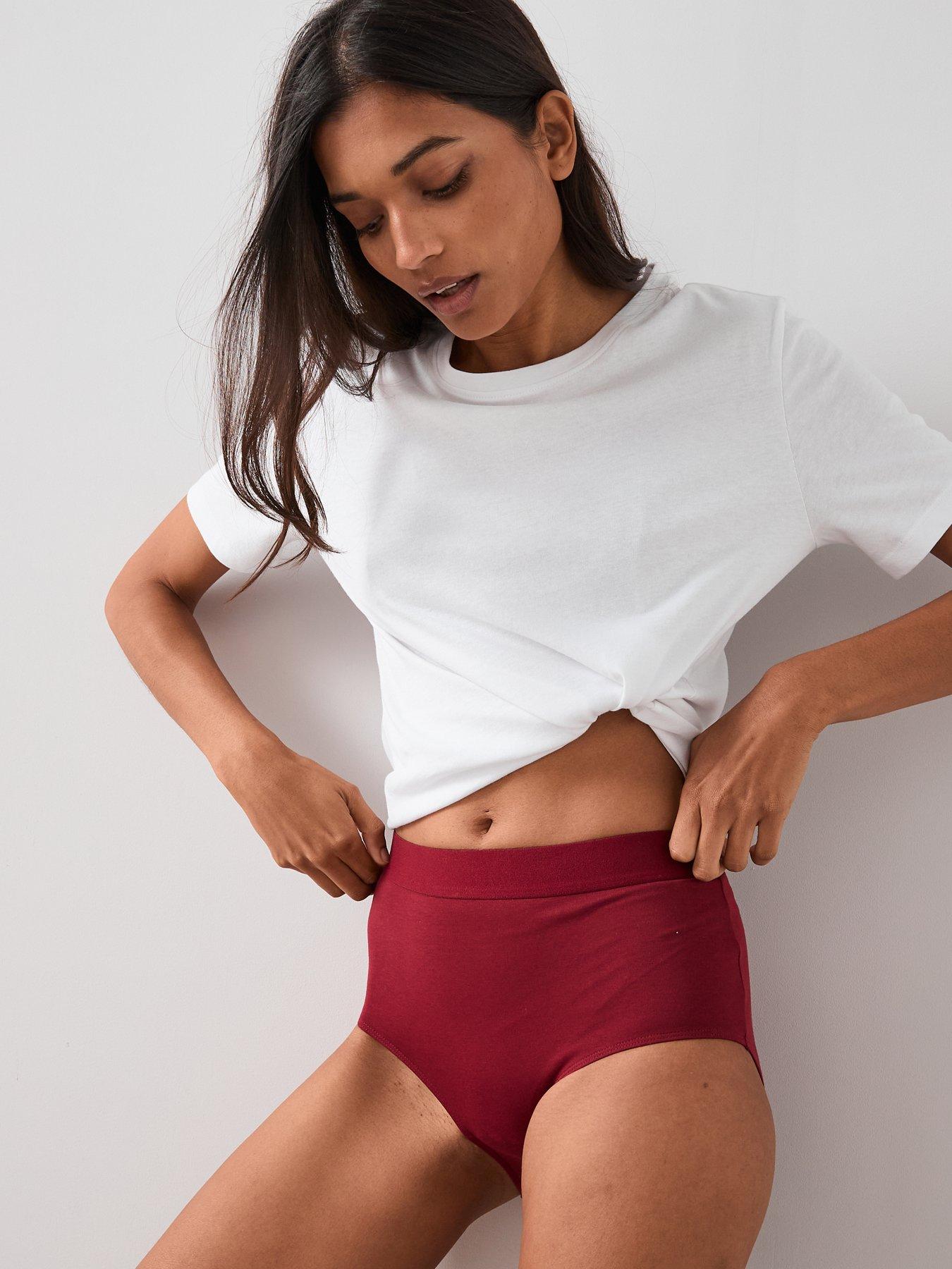  image of the-very-collection-3-pack-high-waist-cotton-briefs-pink