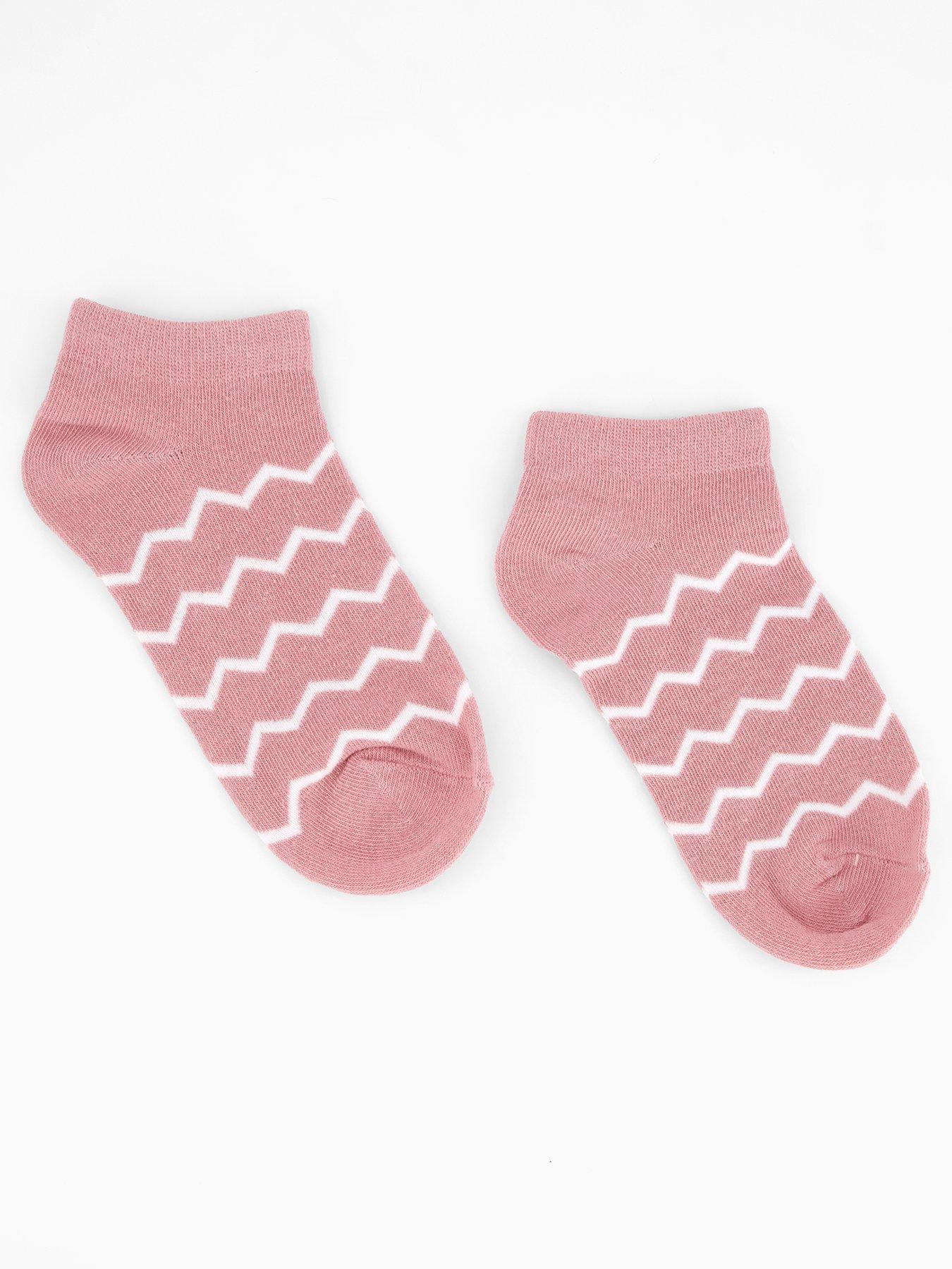 Image 2 of 4 of V by Very 5 Pack Printed Trainer Liner Socks - Pink